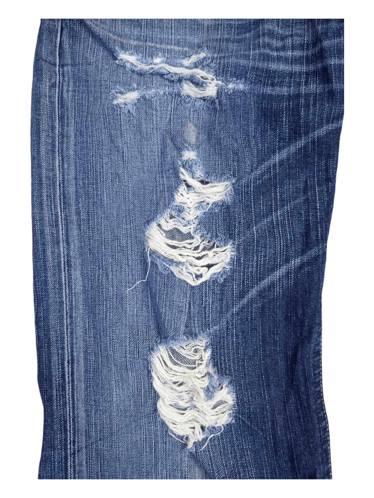 Edwin Edwin 503 Blue Trip Distressed Minimalist Flare Jeans Size US 34 / EU 50 - 9 Thumbnail