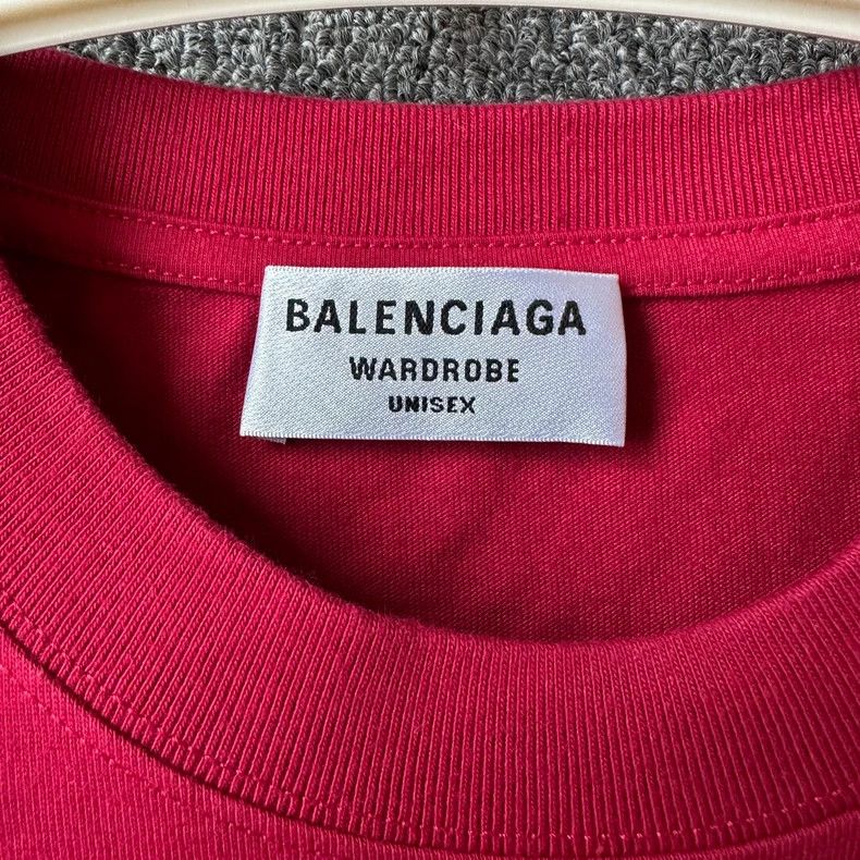 Balenciaga Balenciaga Red Logo Short Sleeve Size US L / EU 52-54 / 3 - 3 Thumbnail