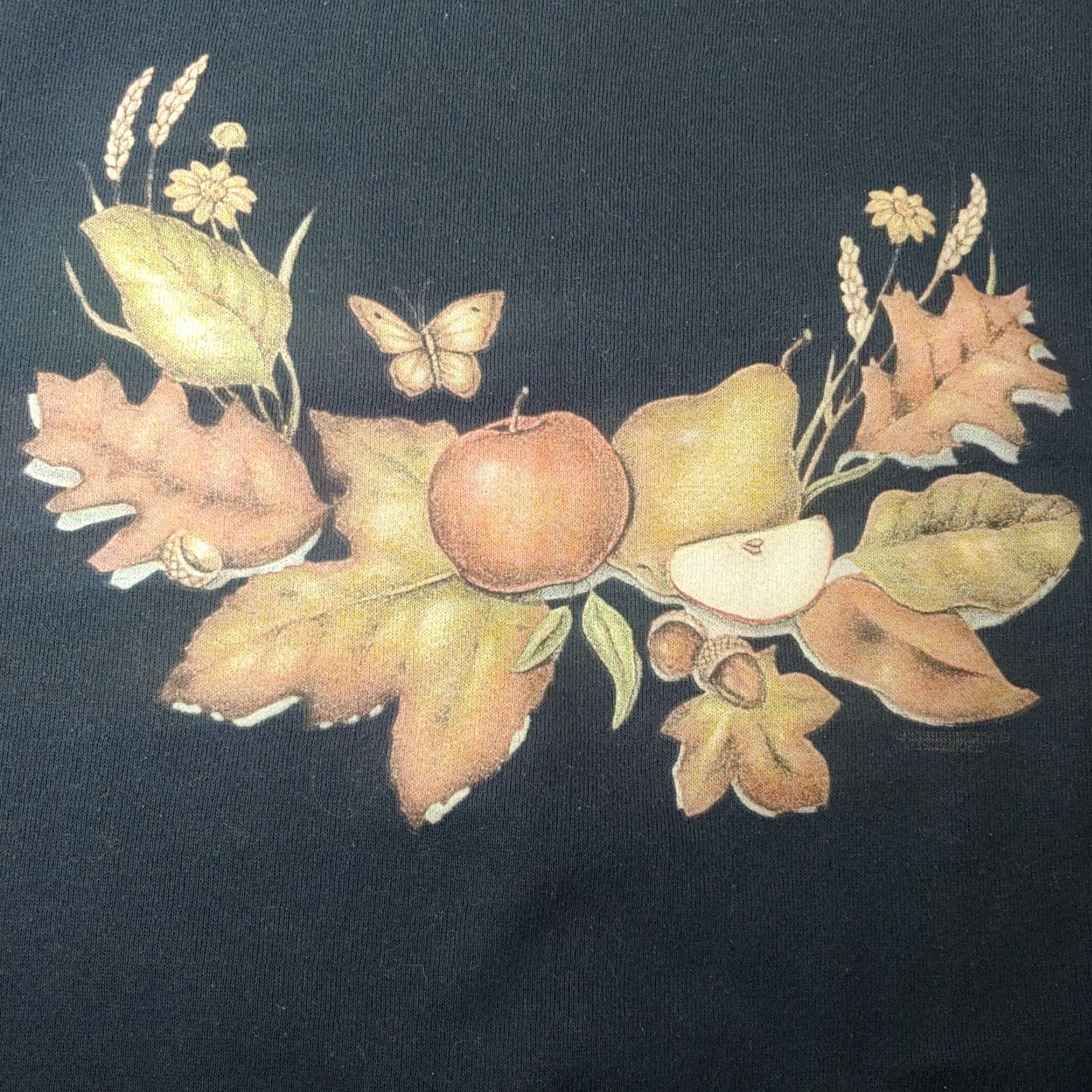 Logo Athletic VINTAGE Logo Athletic Sweatshirt Men Navy Apple Butterfly Nature 90s Pullover Crew Neck L Knit Cotton Blend Graphic Print Makers Mexico Mens Large Size US L / EU 52-54 / 3 - 2 Thumbnail