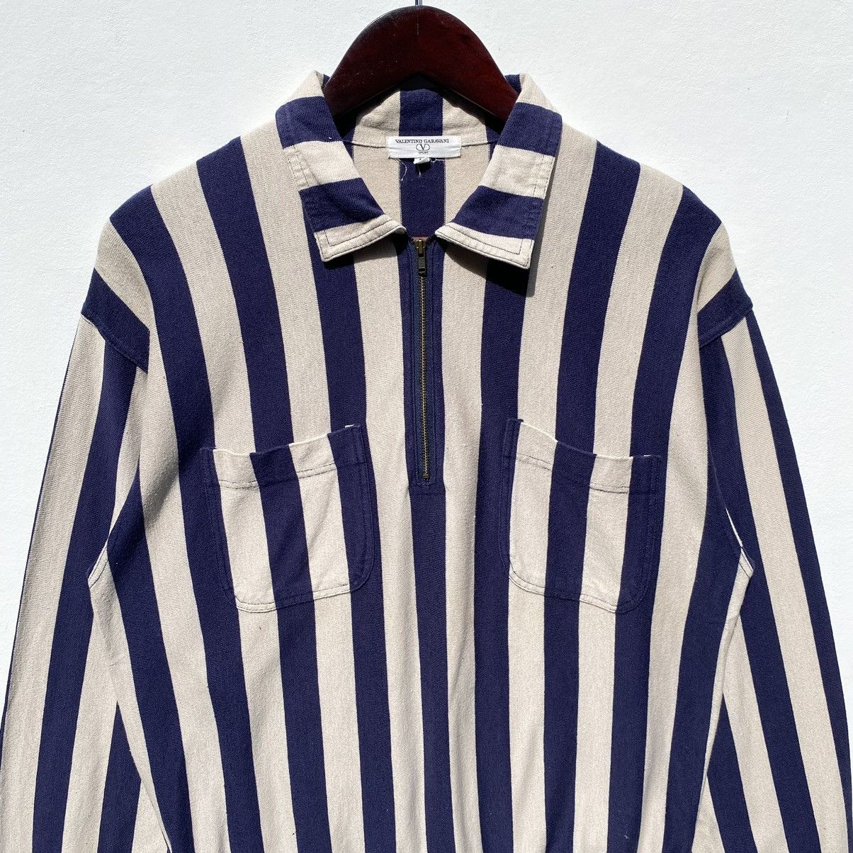 Valentino Vintage 90s Valentino Garavani Sport Half Zip Sweatshirt Size US M / EU 48-50 / 2 - 7 Thumbnail