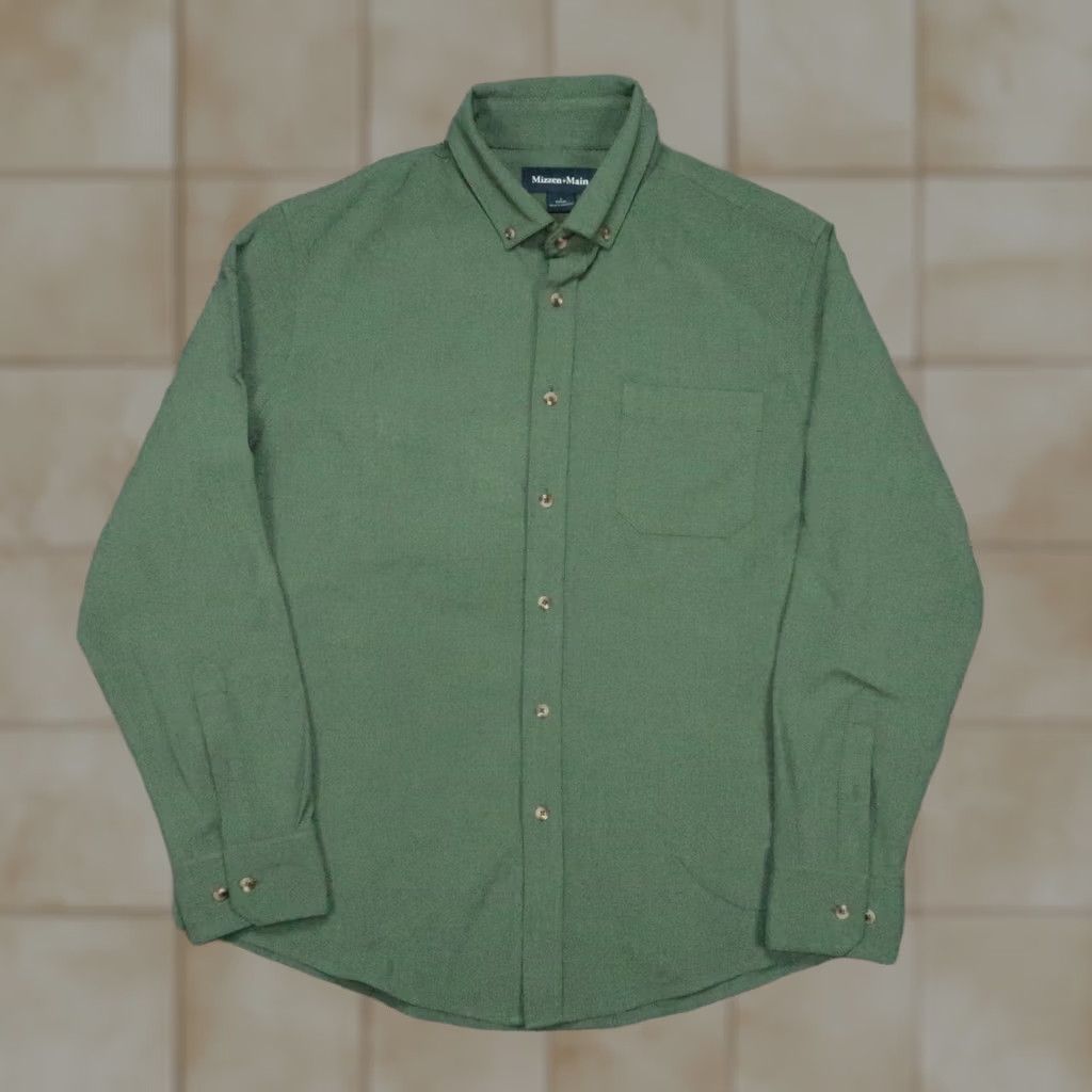 Mizzen+Main Mizzen+Main Shirt Mens Large Green Long Sleeve Button-Down Stretch Size US L / EU 52-54 / 3 - 1 Thumbnail