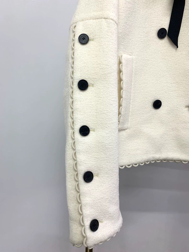 Dior Dior White circle lace tweed coat Size S / US 4 / IT 40 - 2 Thumbnail