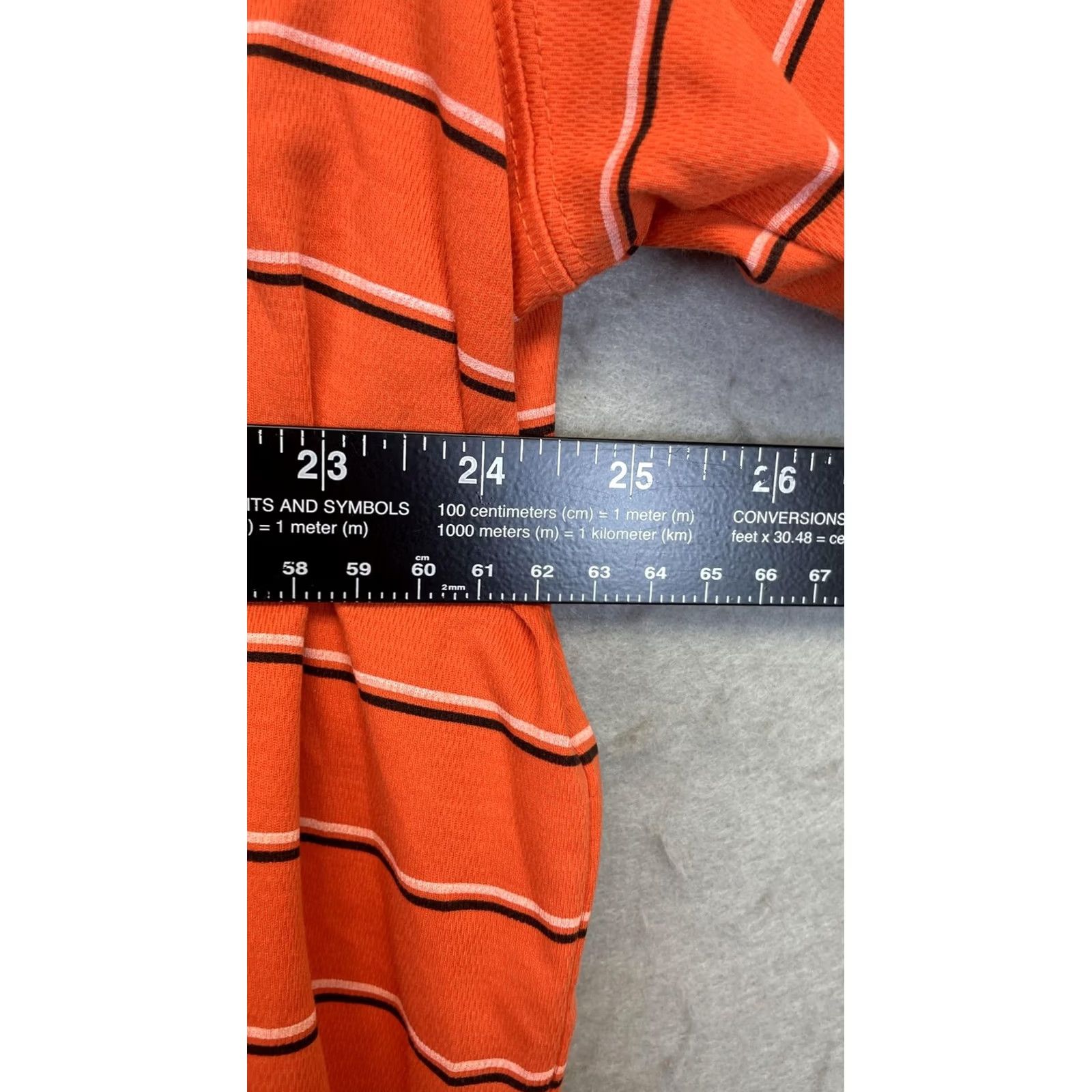 Vintage The Foundry Supply Co Polo Shirt Mens 2XLT Orange Stripe Quick-Dri Big & Tall Size US XXL / EU 58 / 5 - 3 Thumbnail