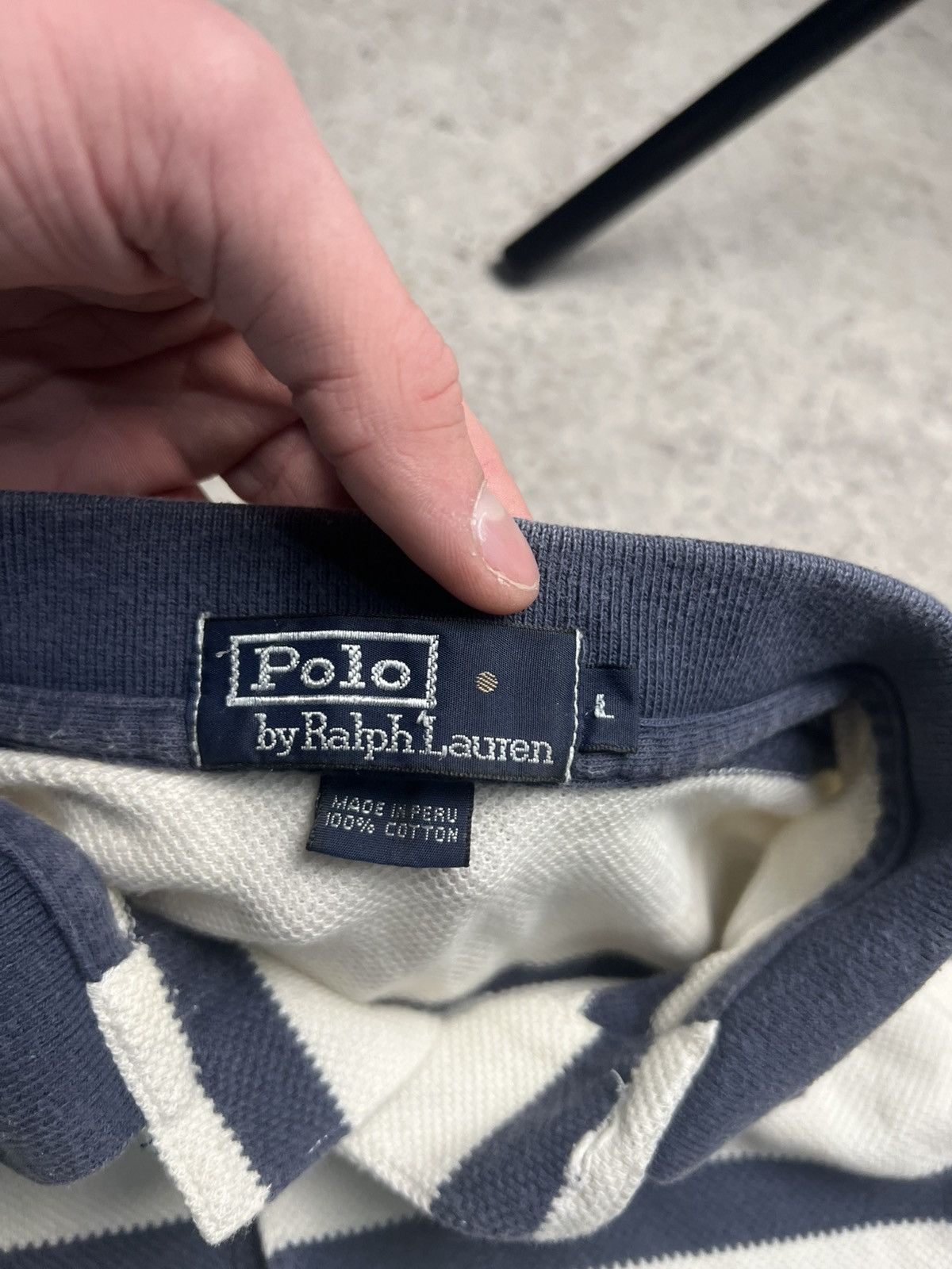 Polo Ralph Lauren Polo Ralph Lauren L striped polo tee T-shirt shirt sleeve Size US L / EU 52-54 / 3 - 6 Thumbnail