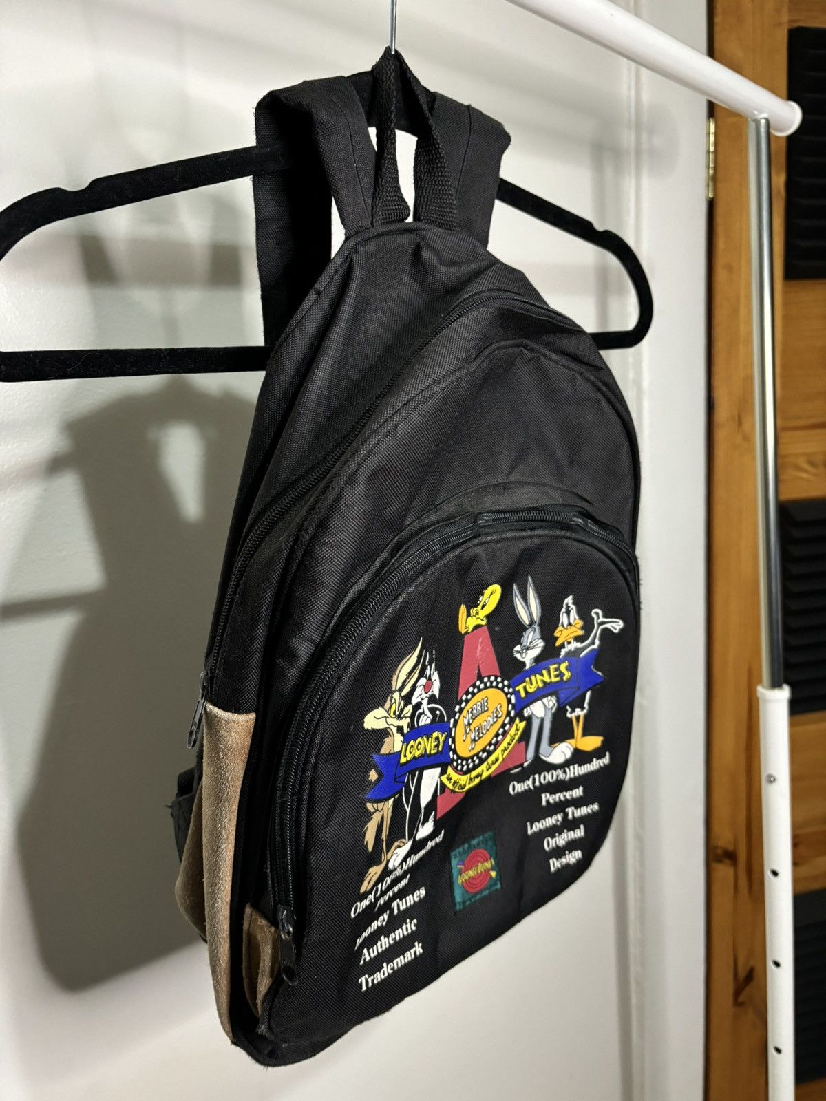 Vintage × Warner Bros Vintage 1990s Looney Tunes Black Backpack Size ONE SIZE - 3 Thumbnail