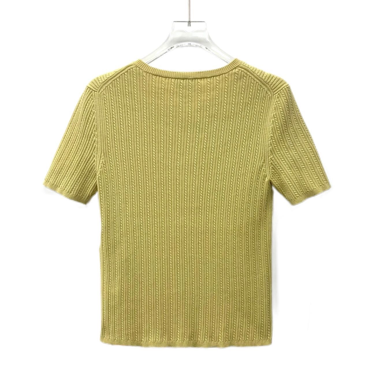 Chanel Chanel Yellow Short Sleeve Knit Top K26WX Size S / US 4 / IT 40 - 2 Thumbnail