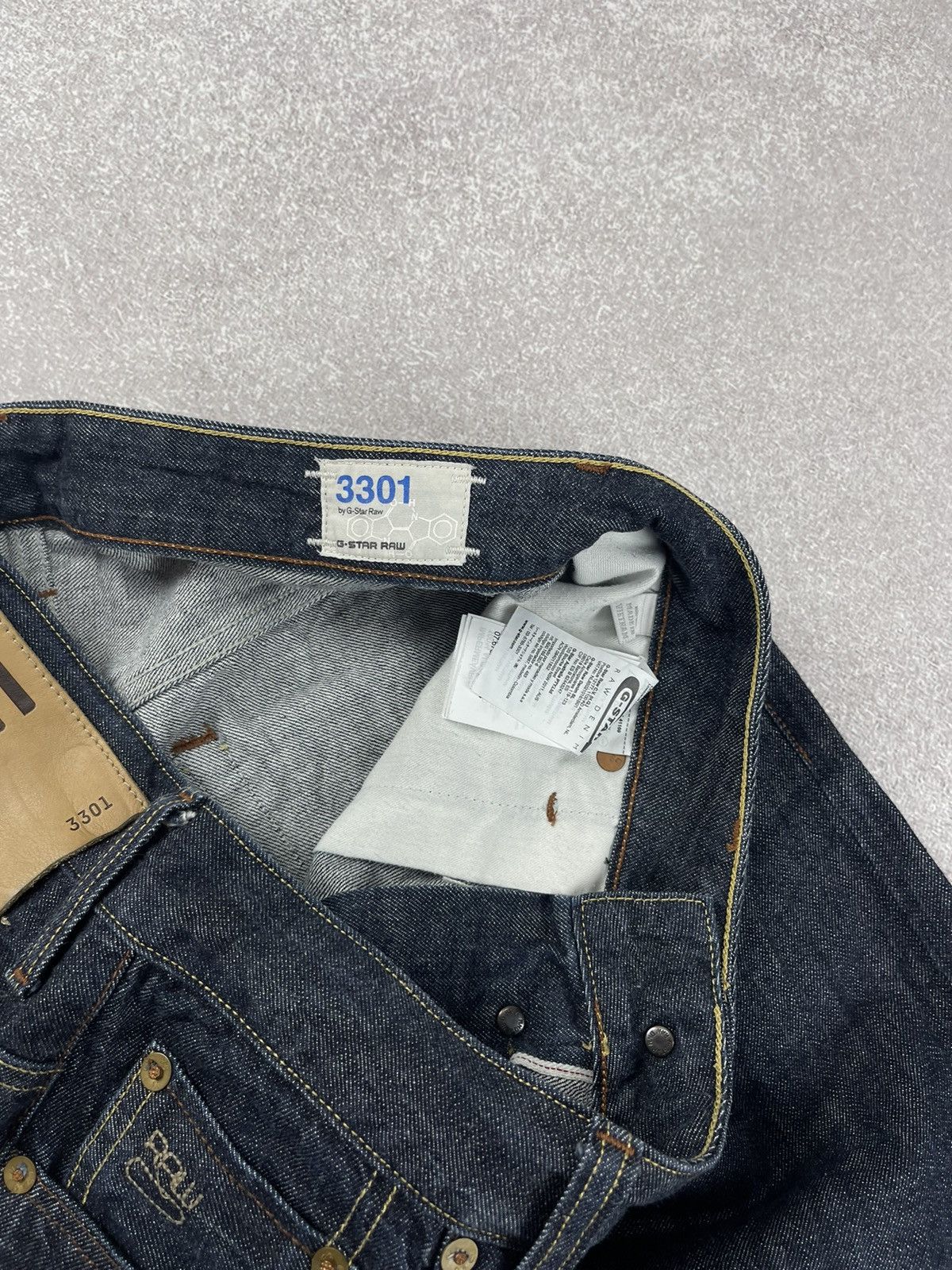 G-Star × Vintage Vintage G-Star Raw 3301 Denim Jeans Men’s Size US 32 / EU 48 - 7 Thumbnail