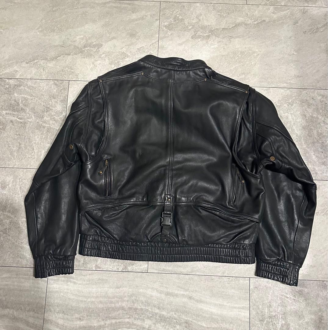 Kadoya KADOYA Riders Leather Single/Double Jacket Black LL Size US XL / EU 56 / 4 - 2 Thumbnail