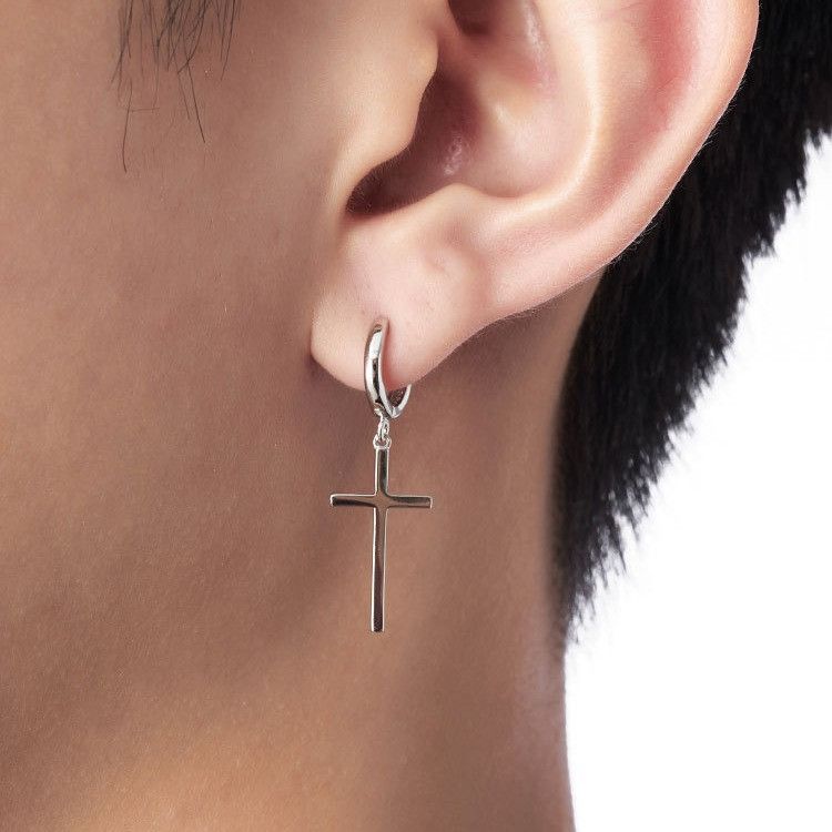 Jewelry Punk Earrings One Pairs Chrome Jewelry Size ONE SIZE - 3 Thumbnail