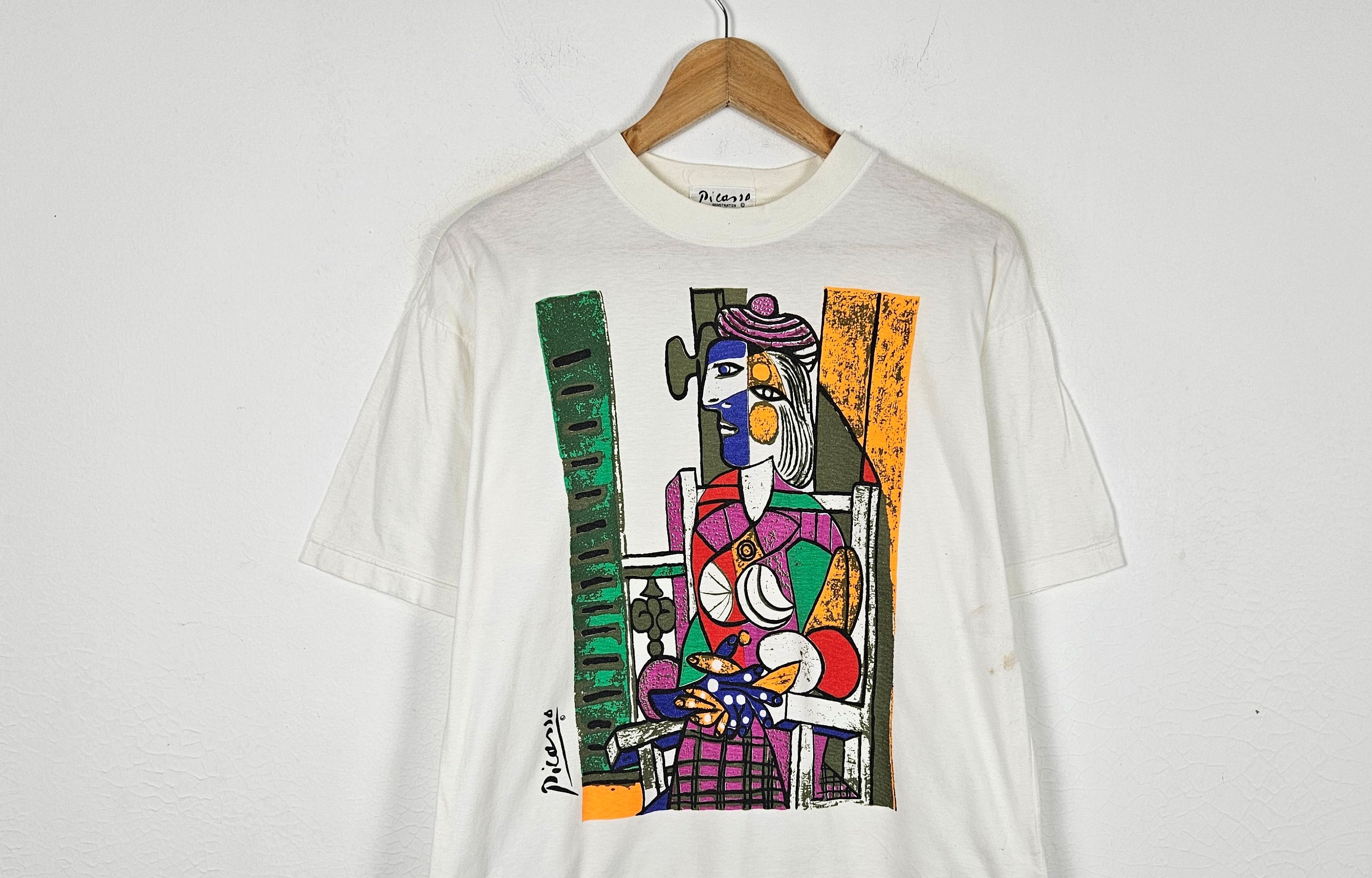 Vintage Vintage 90s Pablo Picasso paint art Shirt Size US M / EU 48-50 / 2 - 2 Thumbnail