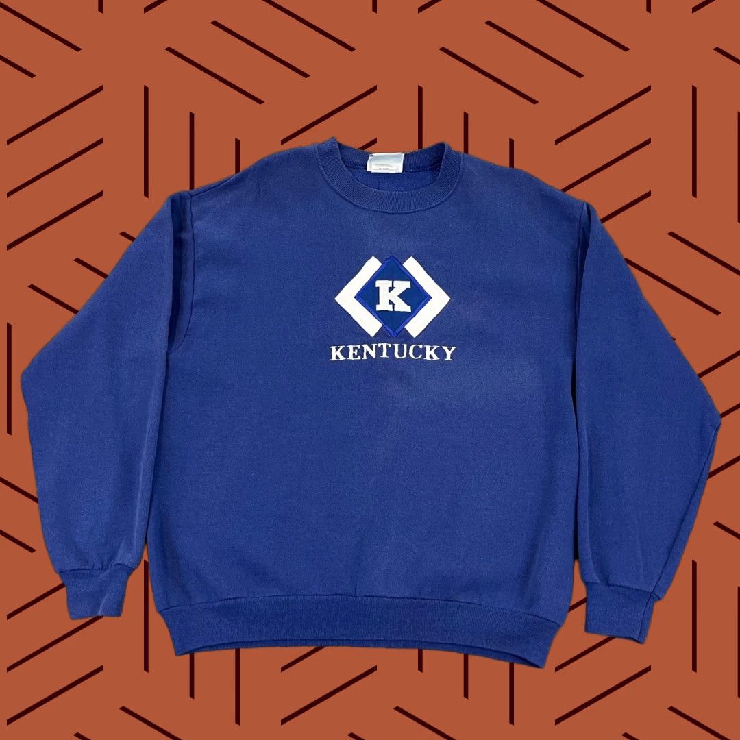 Lee VTG University of Kentucky Sweatshirt Mens Large Blue Crewneck Lee Jacket University 90s College Sport Blue Devils Embroidered Logo Size US L / EU 52-54 / 3 - 1 Thumbnail