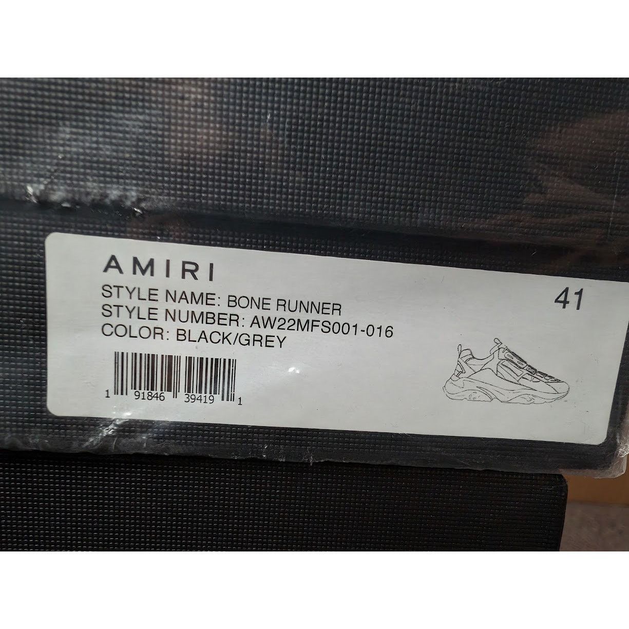 Amiri o1rshd1 Q:2 / Bone Runners in Black/Grey Size US 8 / EU 41 - 24 Thumbnail