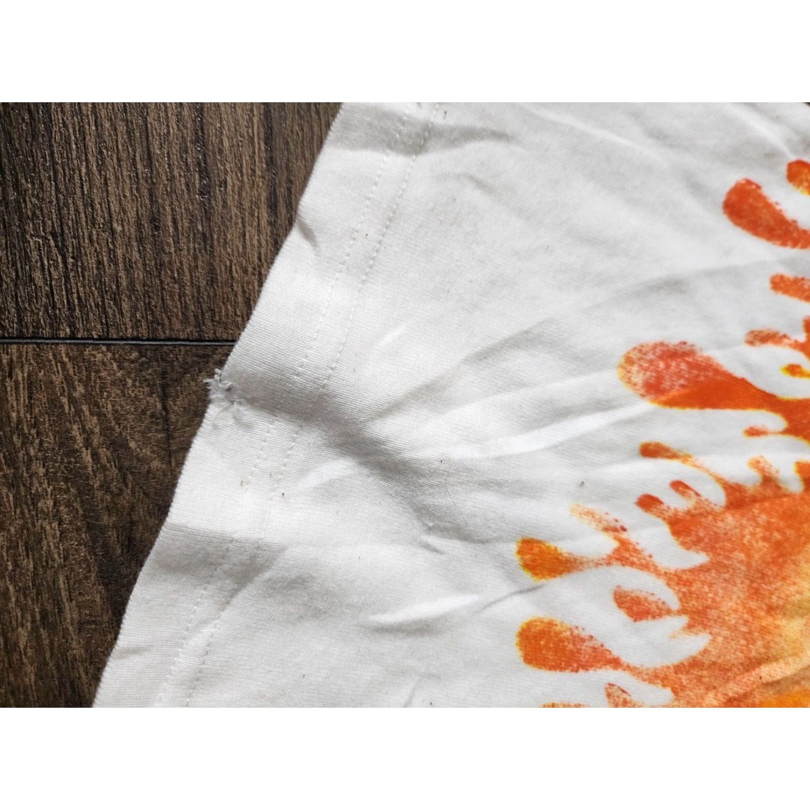 Harley Davidson VINTAGE Harley Davidson Womens S T-Shirt Long Sleeve Crew Neck Tie Dye Orange Motorcycle Distressed Size S / US 4 / IT 40 - 5 Thumbnail