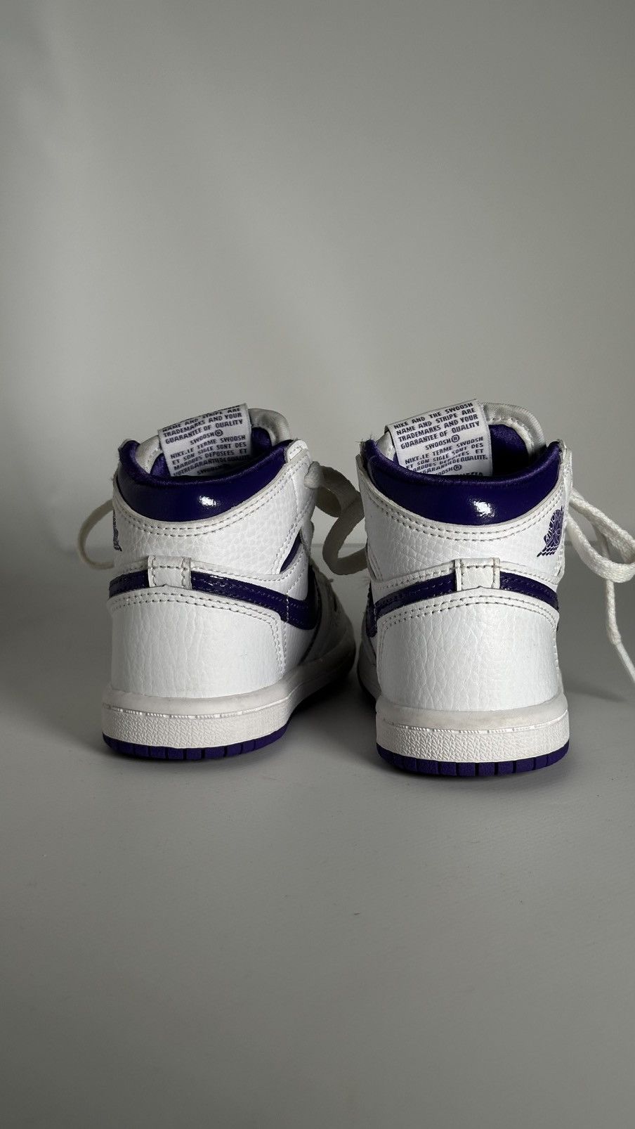 Nike Nike Air Jordan 1 Retro High OG TD 'Court Purple kids 5 size Size US 5 / EU 37 - 4 Thumbnail