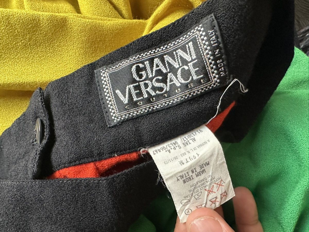 Versace Gianni Versace Couture AW 1991 Multicolour Pleated Skirt Size 29" - 9 Thumbnail