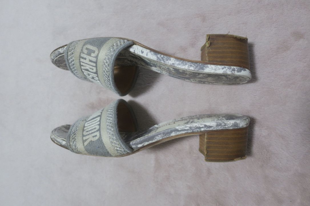 Dior Dior Dway Heeled Slide Embroidered Size US 6 / IT 36 - 7 Thumbnail