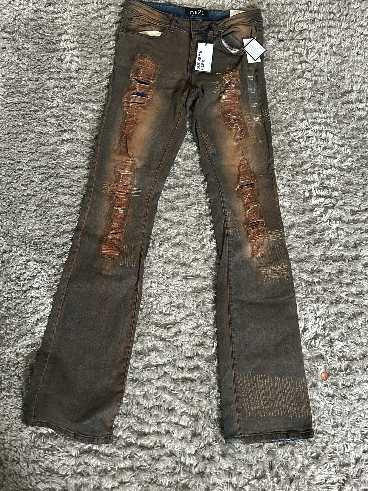 Japanese Brand × rue21 Flared Stacked Jeans Size US 32 / EU 48 - 2 Thumbnail