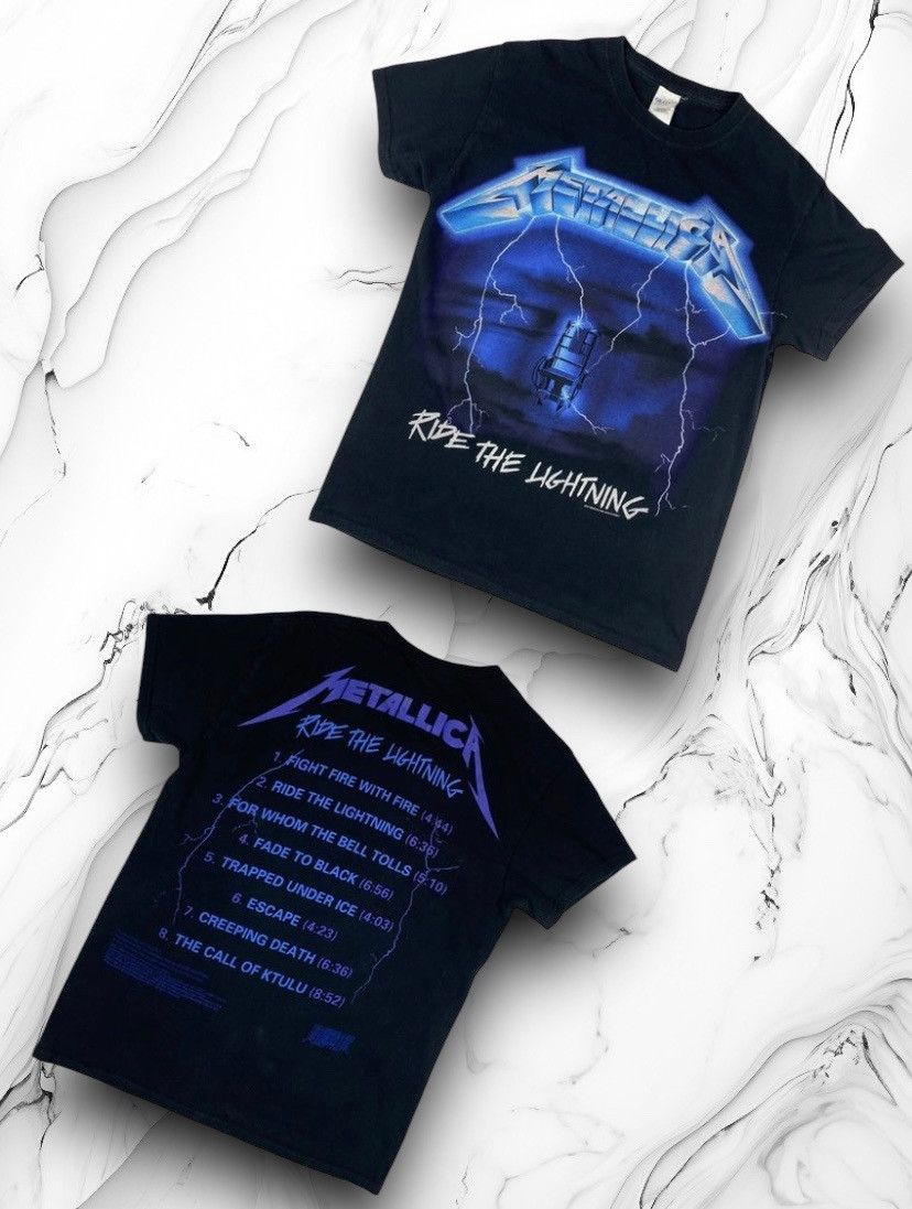 Band Tees 2017 Metallica Ride The Lightning Rock Tee T Shirt Size S Size US S / EU 44-46 / 1 - 1 Thumbnail