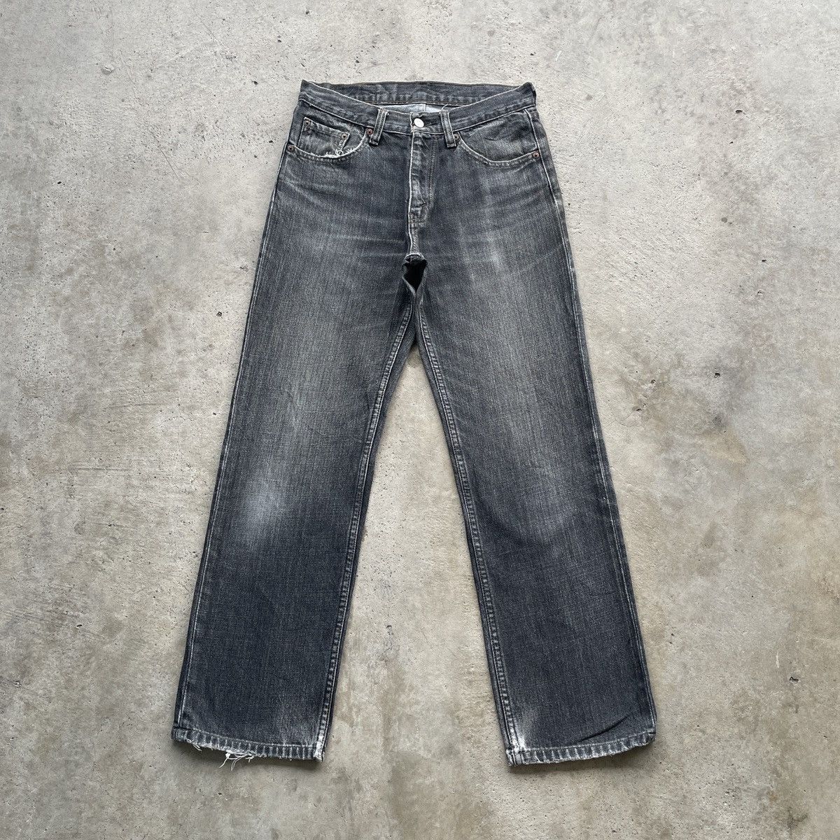 Levi's Vintage Clothing W29 Vintage Levi’s 533 Black Faded Jeans Denim Pants Size US 29 - 1 Thumbnail