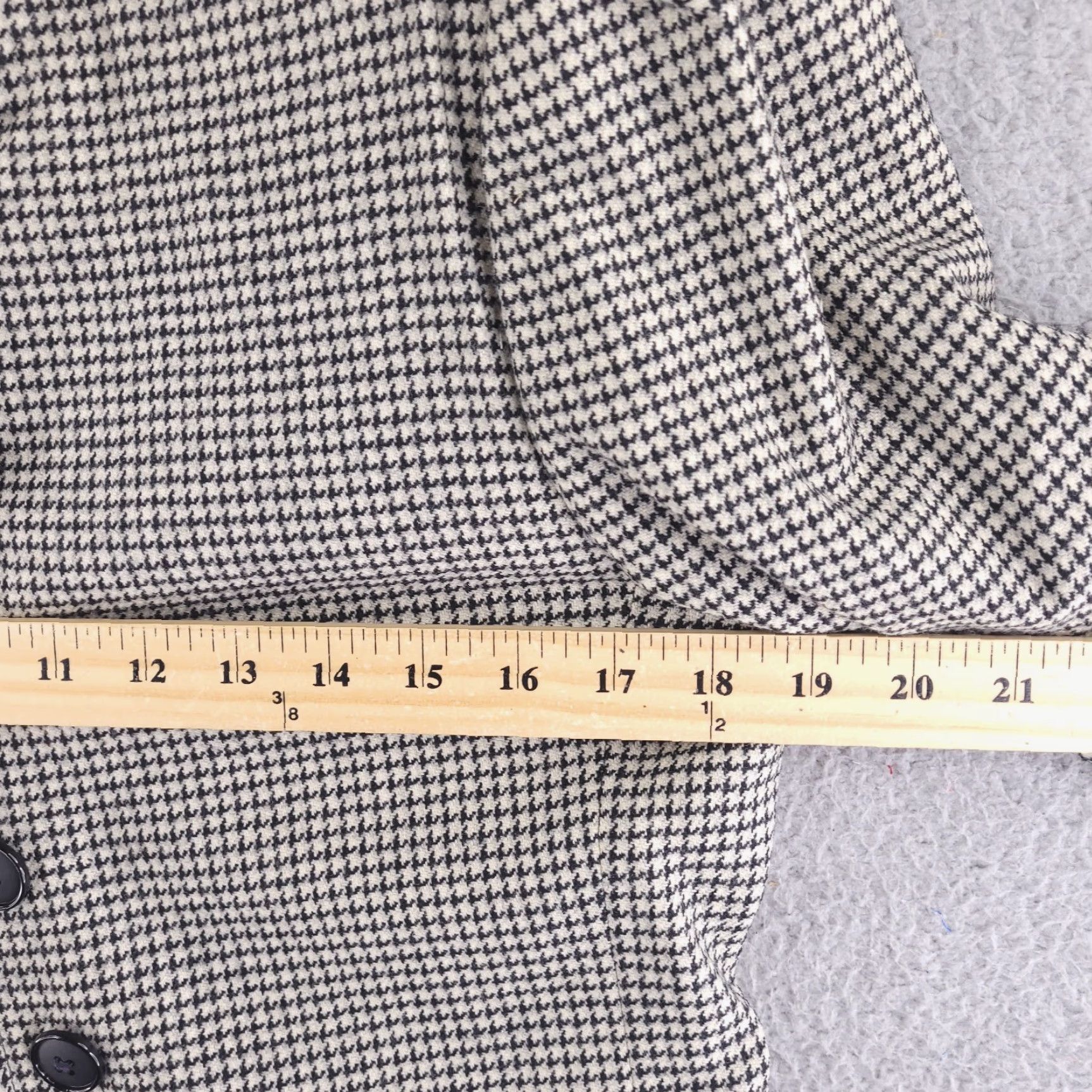Vintage VINTAGE Jacket Womens 10 Houndstooth Cashmere Wool Blend Black White Pea Coat Womens Size L / US 10 / IT 46 - 6 Thumbnail
