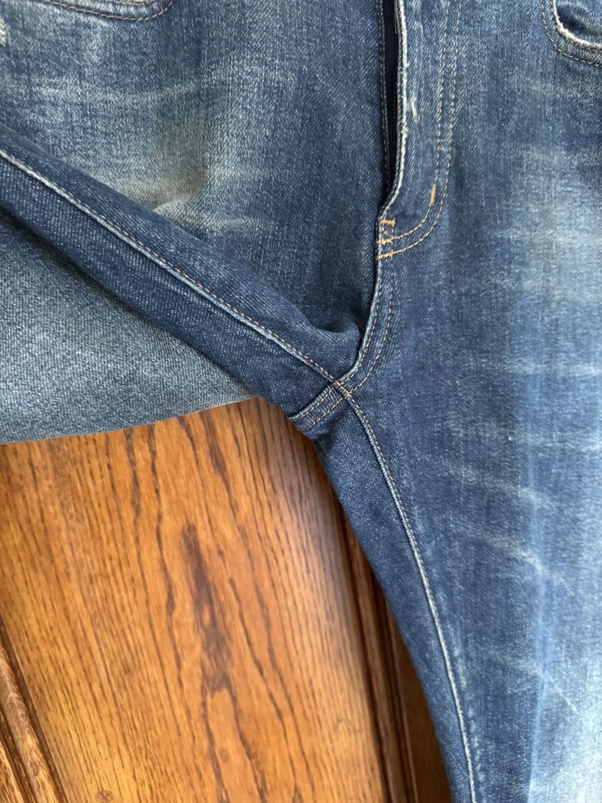Saint Laurent Paris SS20 Saint Laurent raw hem crash denim Jeans d03 skinny slim Size US 30 / EU 46 - 18 Thumbnail