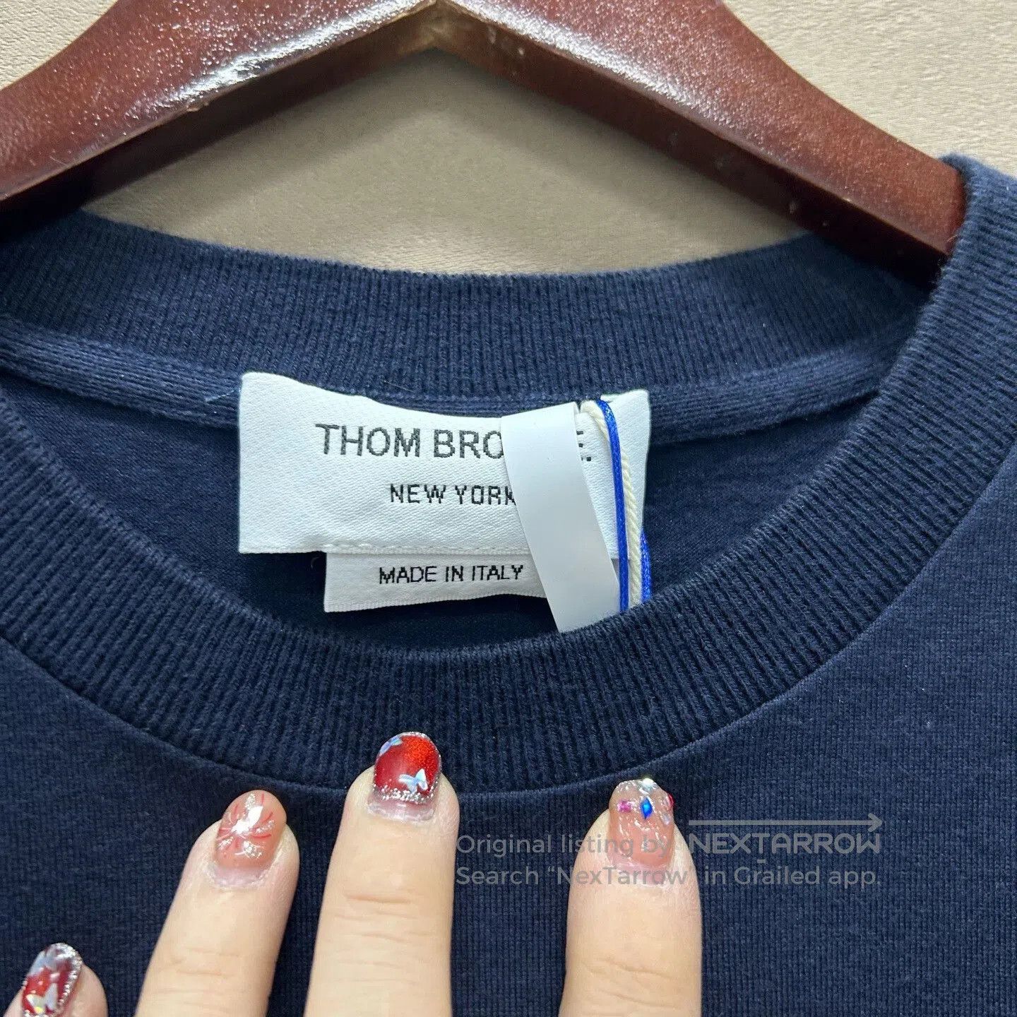 Thom Browne thom browne navy cotton short sleeve t. Size US S / EU 44-46 / 1 - 4 Thumbnail
