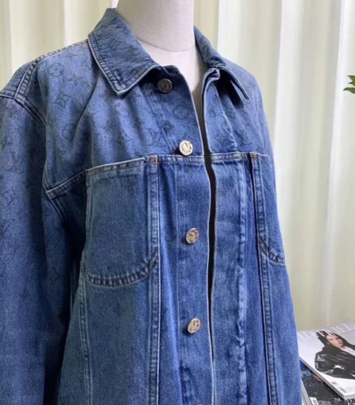 Louis Vuitton Louis Vuitton LV gradient dark floral logo denim jacket Size US M / EU 48-50 / 2 - 4 Thumbnail