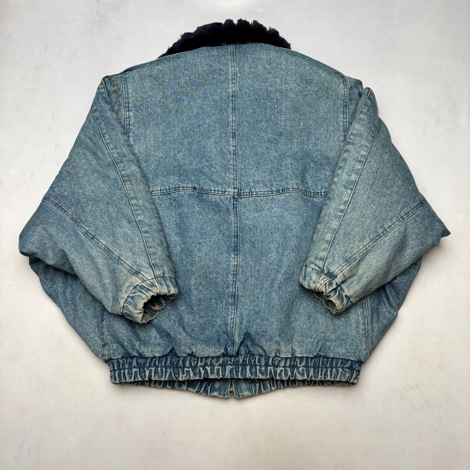 Vintage Vintage Reversible Rabbit Fur Denim Jacket Batwing Womens M Size M / US 6-8 / IT 42-44 - 7 Thumbnail