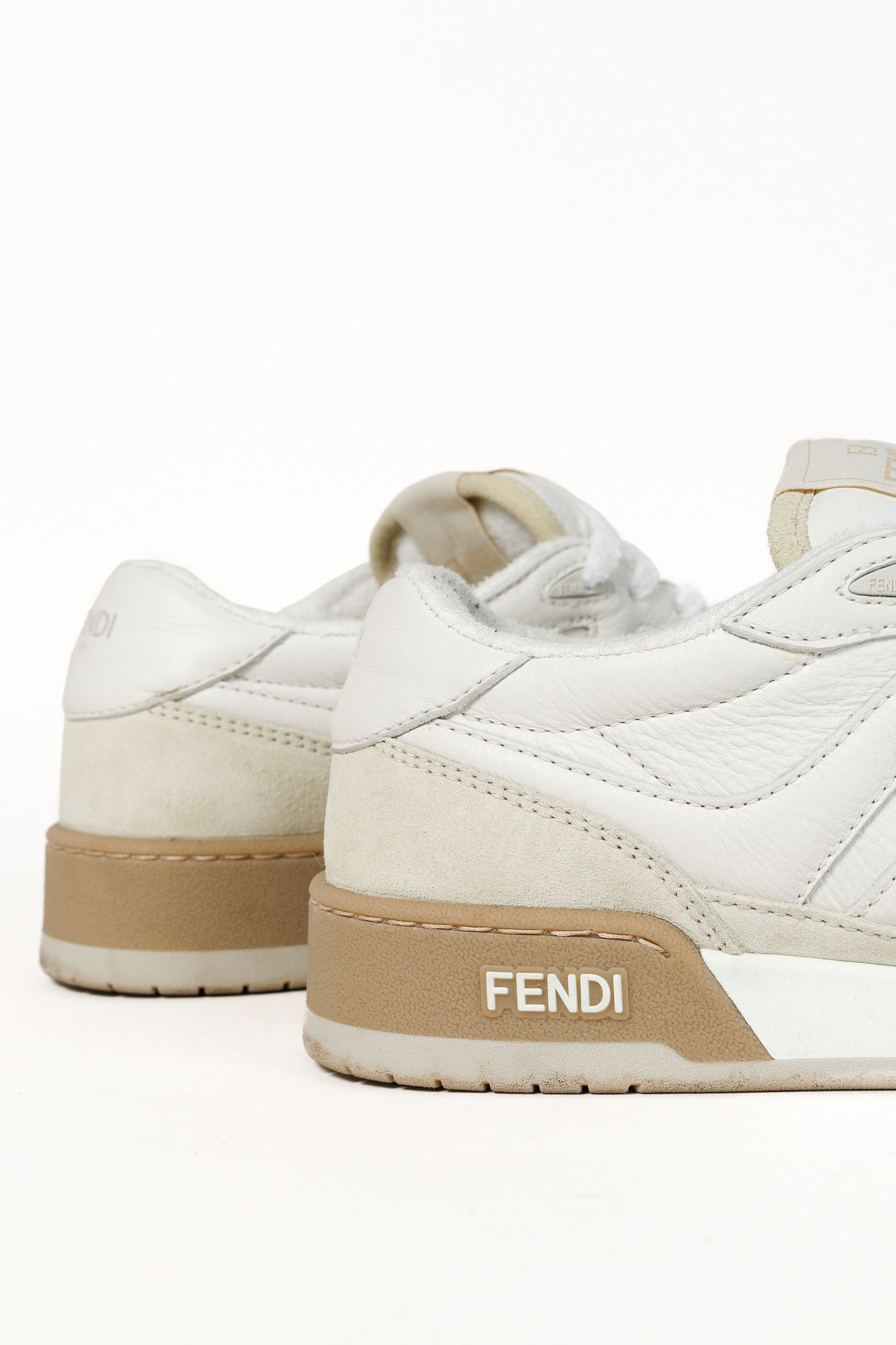 Fendi Fendi Match FF Logo Low-Top Sneaker in Suede and Leather Size US 8 / IT 38 - 10 Thumbnail