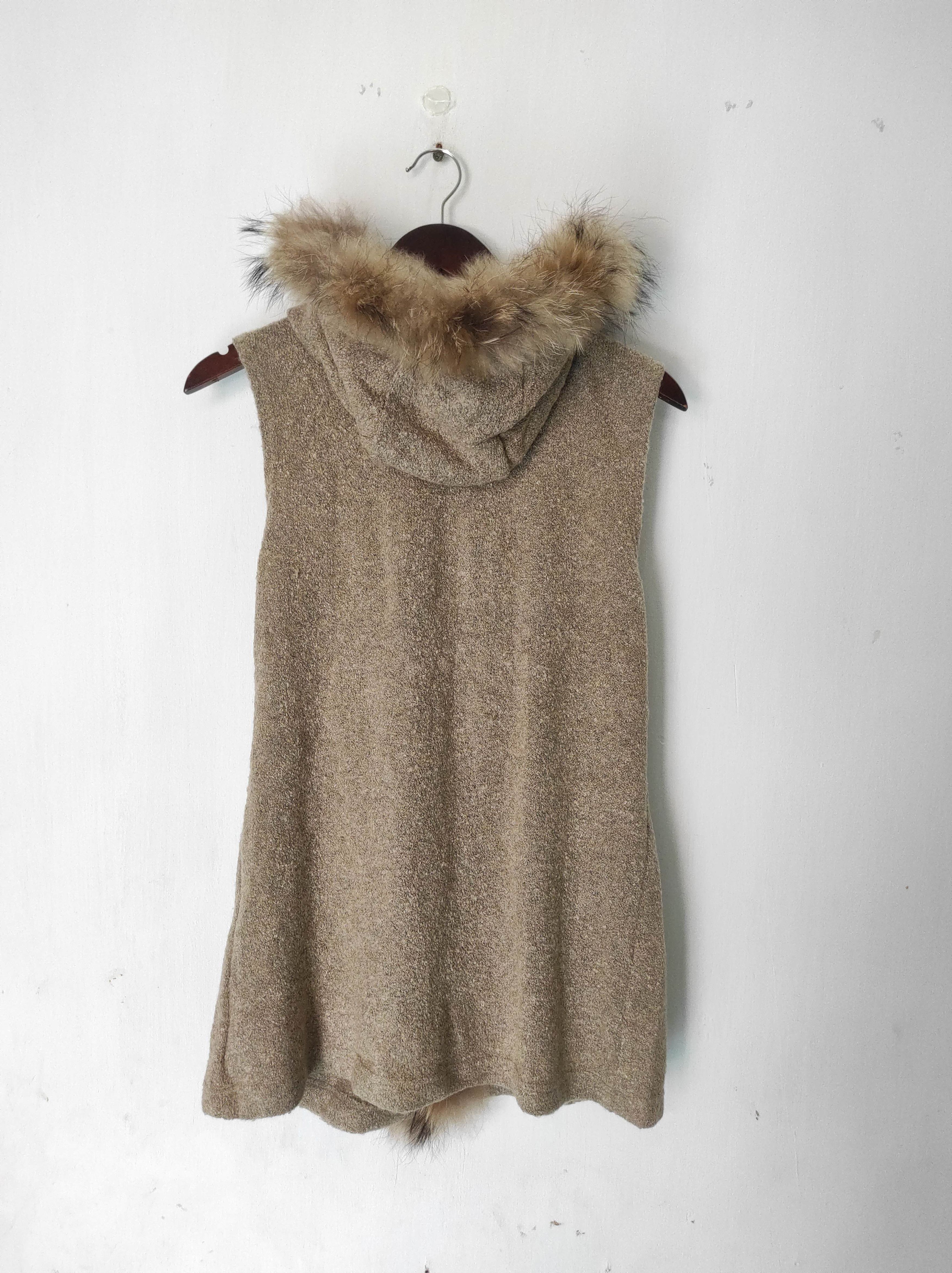 Aran Isles Knitwear SOOS Knit Zip Fur Raccon Hoodie IfSixWasNine LGB style Size S / US 4 / IT 40 - 13 Thumbnail