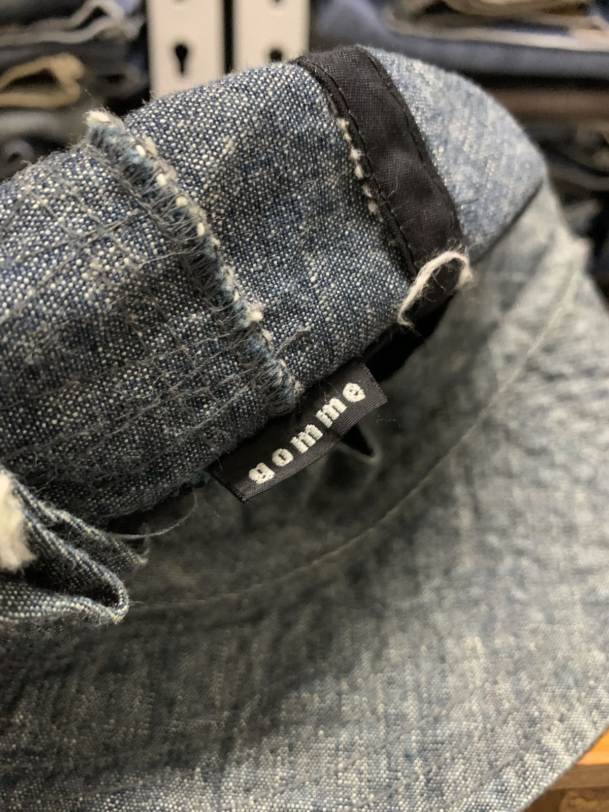 gomme Gomme Distressed Denime Bucket Hat Inspired Kapital Size ONE SIZE - 8 Thumbnail