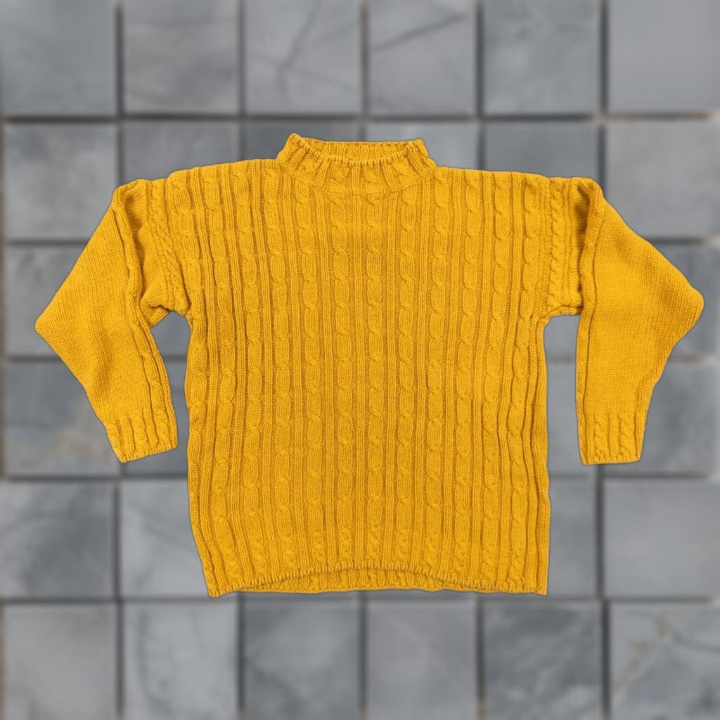 Vintage VINTAGE Hunt Club Women's Sweater Knit Cable Pullover Adult Medium Orange All Seasons Crew/Mock Neck, Ramie-Cotton, 2-Ply Knit, Pre-Owned Size M / US 6-8 / IT 42-44 - 1 Thumbnail