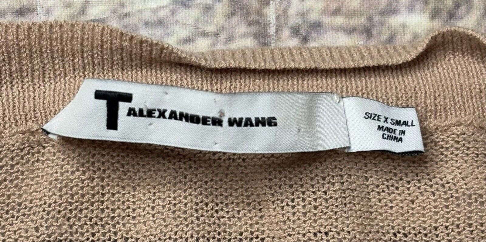 Alexander Wang T Alexander Wang Sweater Women's XS V-Neck Brown Cotton Size XS / US 0-2 / IT 36-38 - 2 Thumbnail