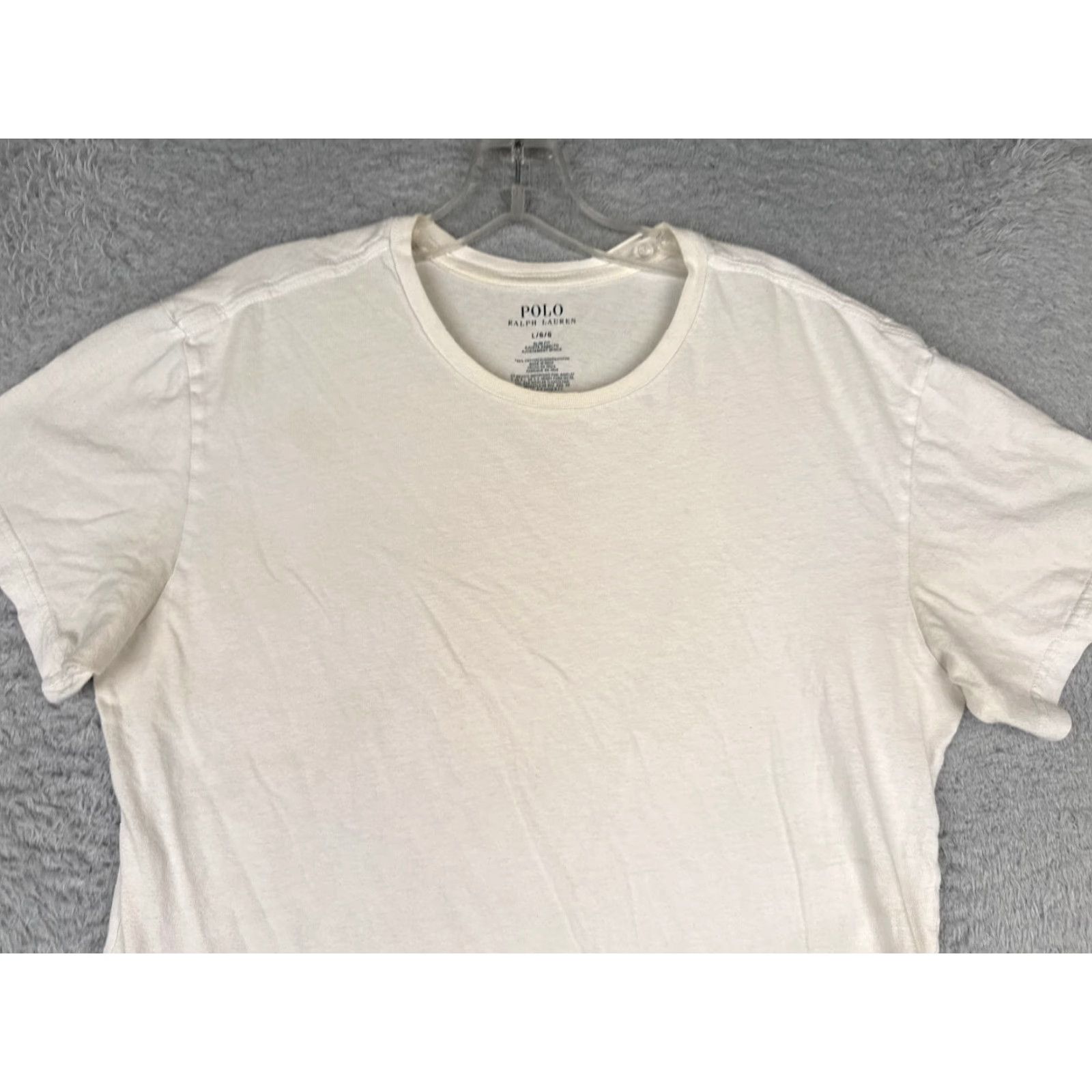 Ralph Lauren Ralph Lauren Polo Shirt Adult Large White Crew Neck 100% Cotton Slim Fit Embroidered Logo Mens Shirt Regular Size Size US L / EU 52-54 / 3 - 4 Thumbnail