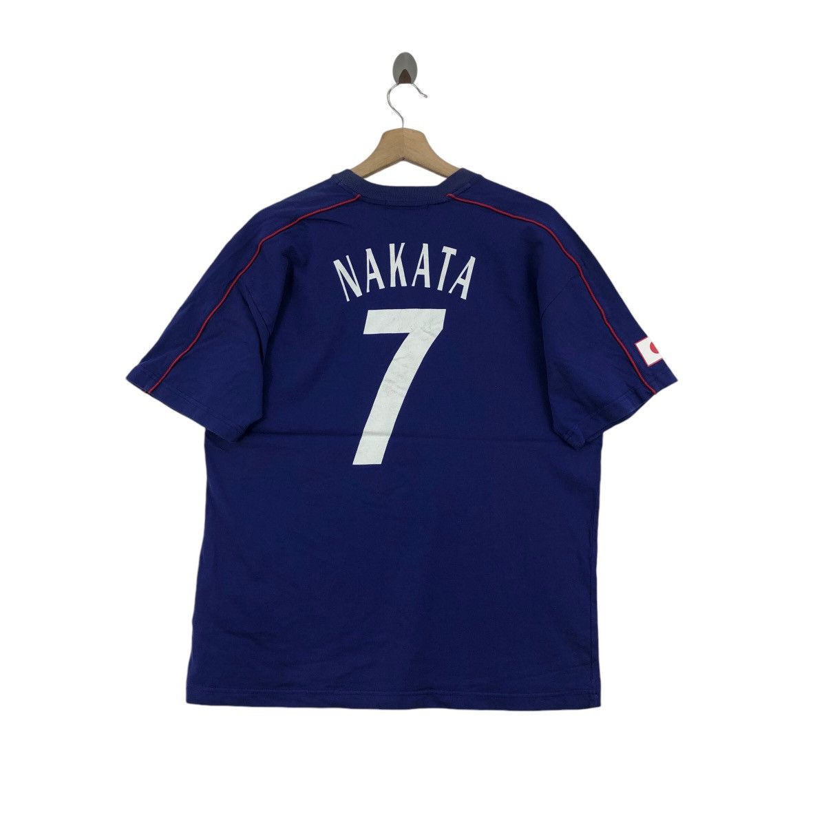 Vintage Vintage 90s JAPAN National Team NAKATA 7 Tee Shirt J-League Size US M / EU 48-50 / 2 - 3 Thumbnail