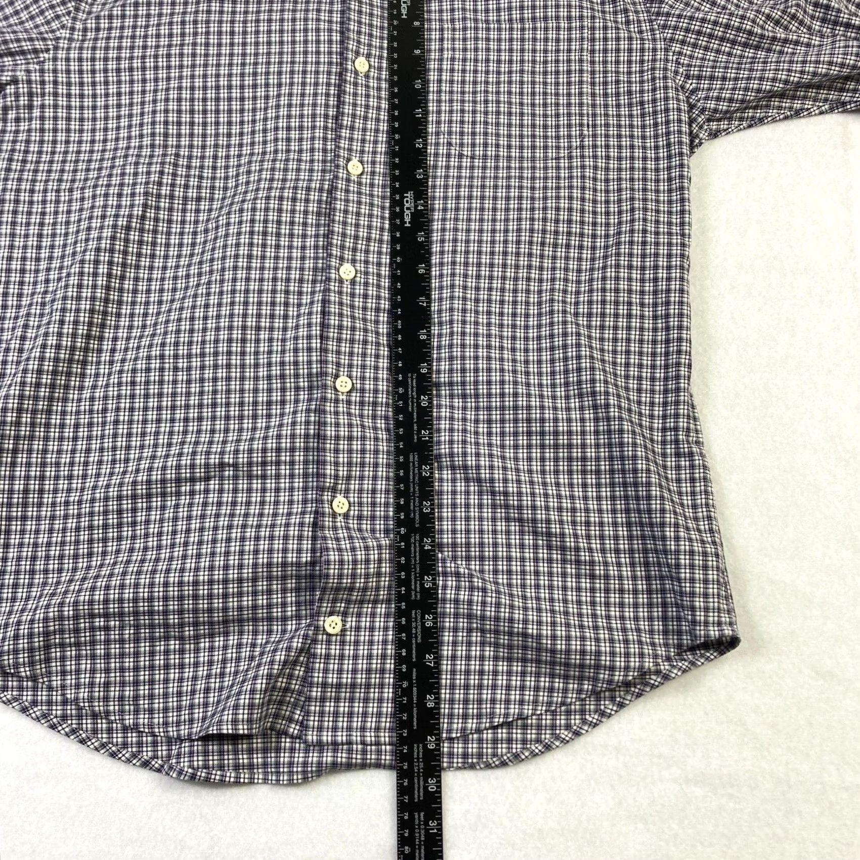 Peter Millar Peter Millar Button-Up Shirt Mens Medium Blue Plaid Long Sleeve Stretch Fabric Size US M / EU 48-50 / 2 - 7 Thumbnail