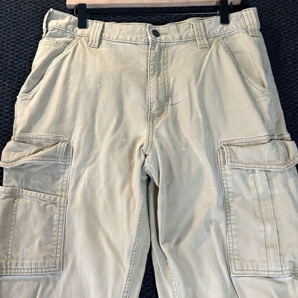 Carhartt VINTAGE Carhartt Cargo Work Pants Men 34x32 Beige Relaxed Fit Rugged Flex Pants Size US 34 / EU 50 - 2 Thumbnail