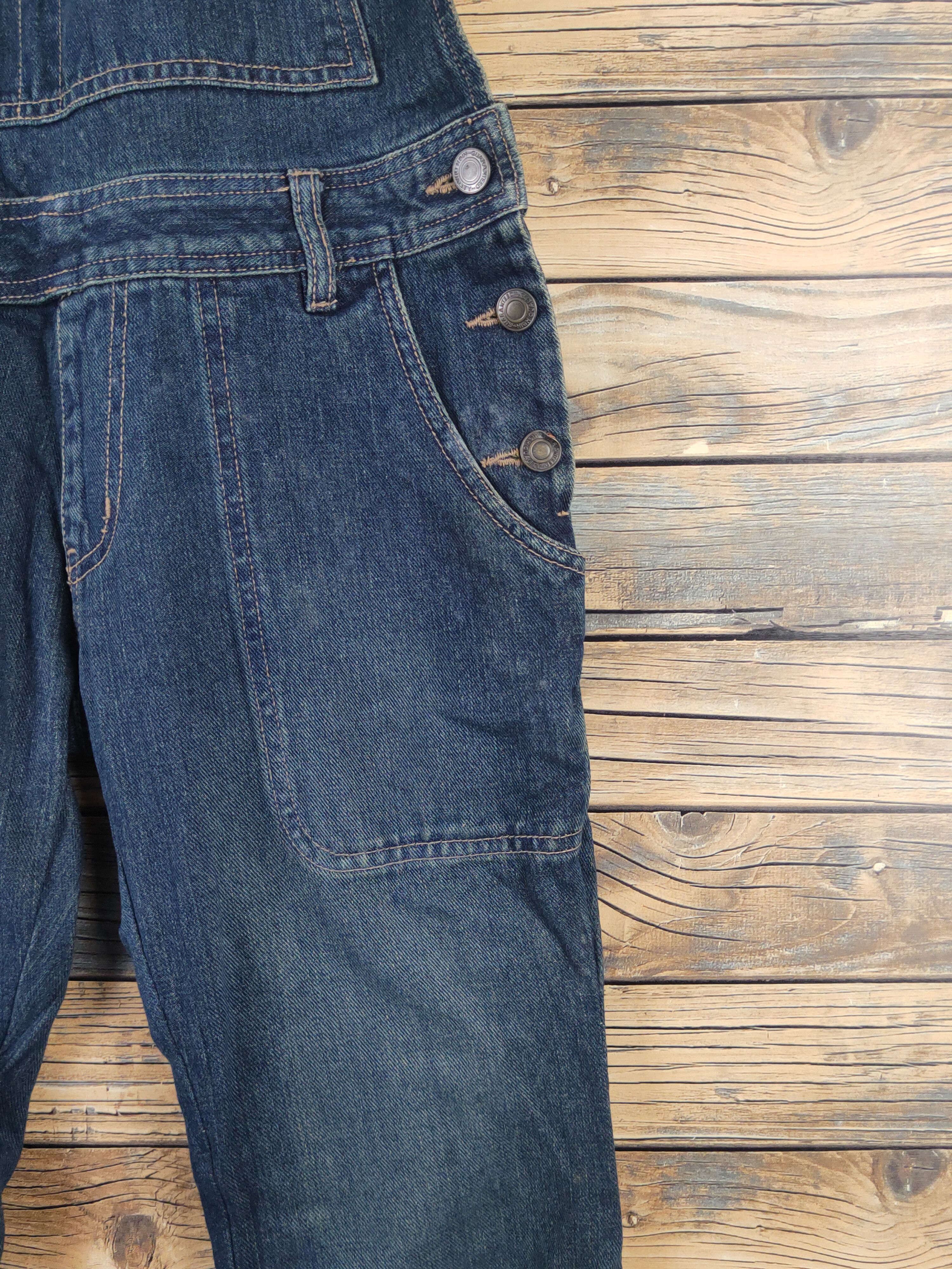 Japanese Brand DL Fazbee Dark Blue Denim Jumpsuits #1086 Size 30" / US 8 / IT 44 - 8 Thumbnail