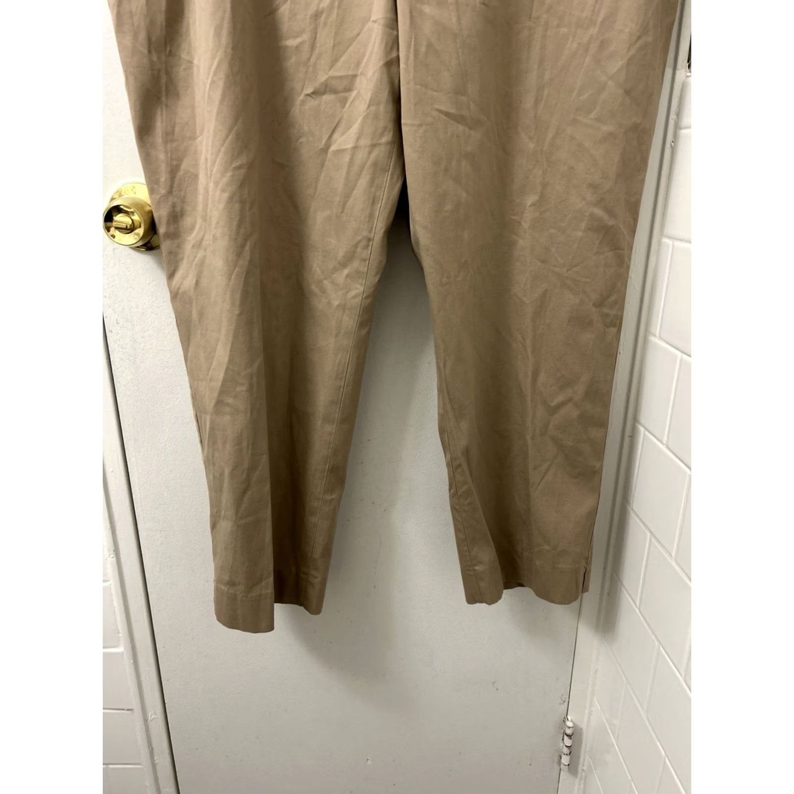 Talbots Talbots Heritage Pants Womens Sz 18W Tan Khaki Stretch Cotton Chino NWT 0 MSRP Size 40" / US 18 - 3 Thumbnail