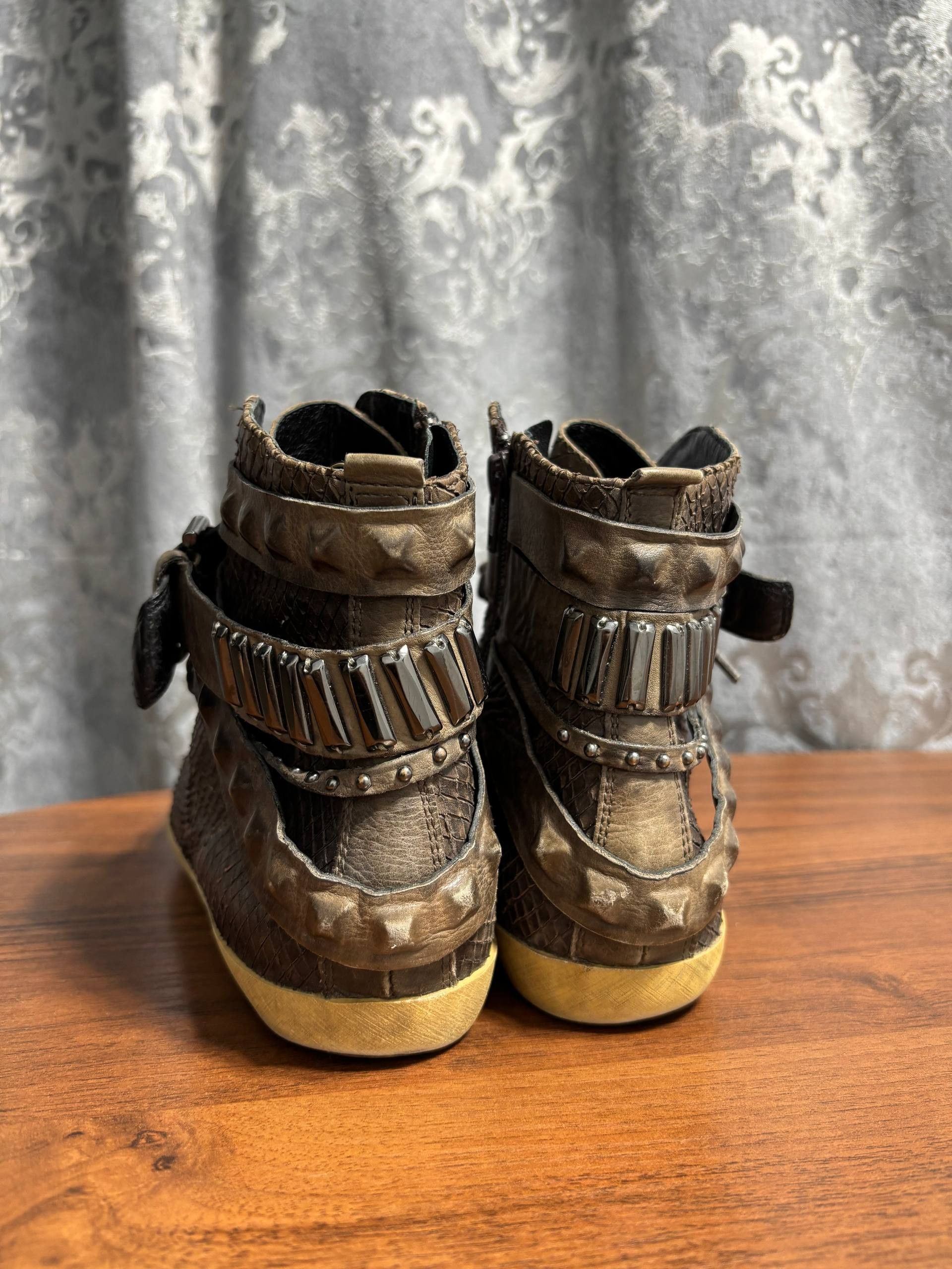 Other AS 98 type Python Studded High Top Leather Sneakers Size US 6 / EU 39 - 8 Thumbnail