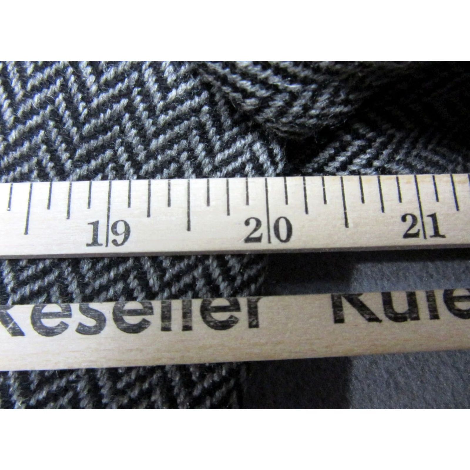 Vintage Giorgio Beverly Hills Sport Coat Blazer Mens 52 Gray Black Herringbone Cashmere Tweed Regular Single-Breasted Two-Button Notch Lapel Men Size 52R - 3 Thumbnail