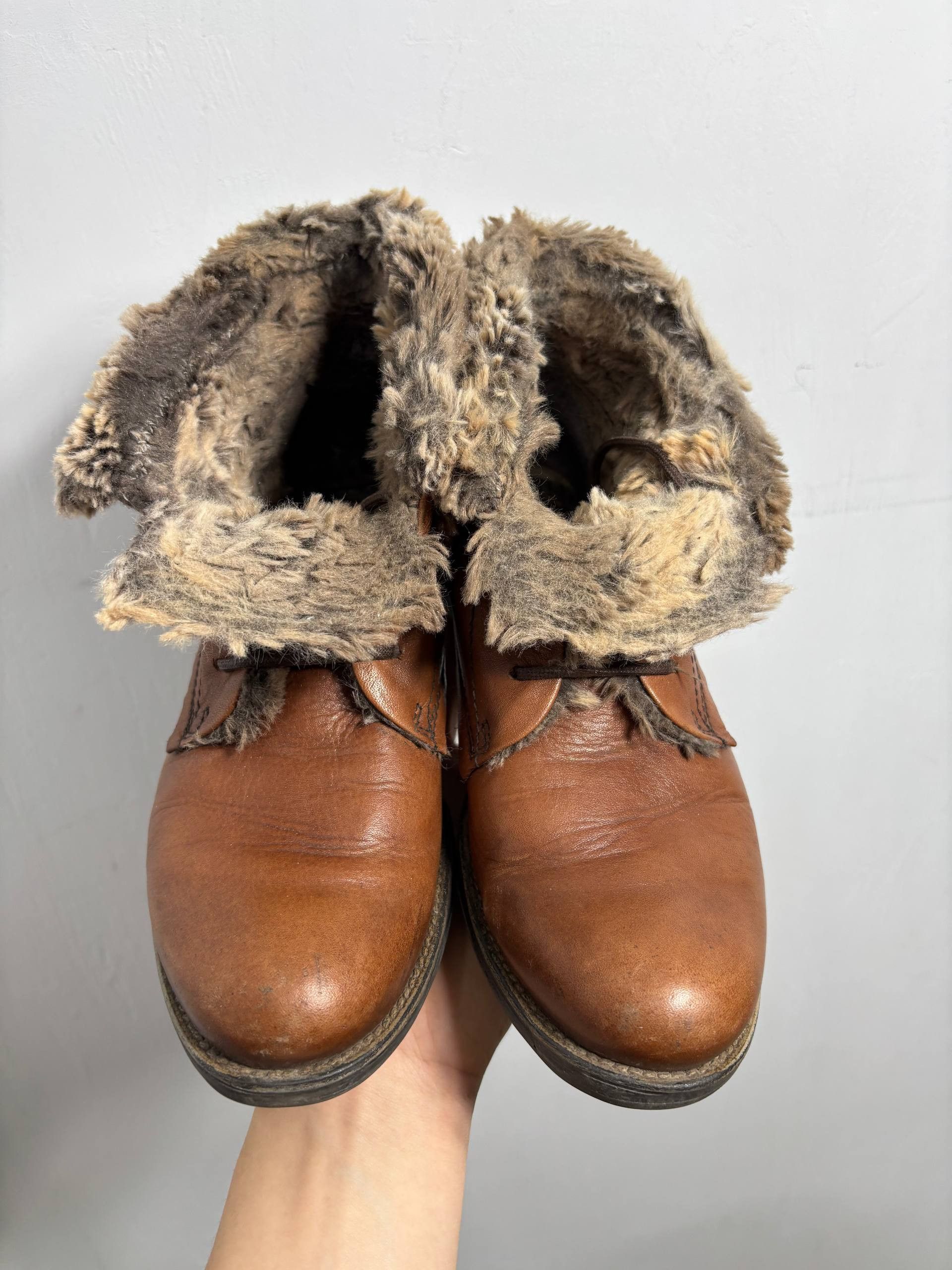 A.S.98 RARE Fur AS 98 GUIDI style! fade Ankle Archive Leather Boots Size US 7 / IT 37 - 5 Thumbnail