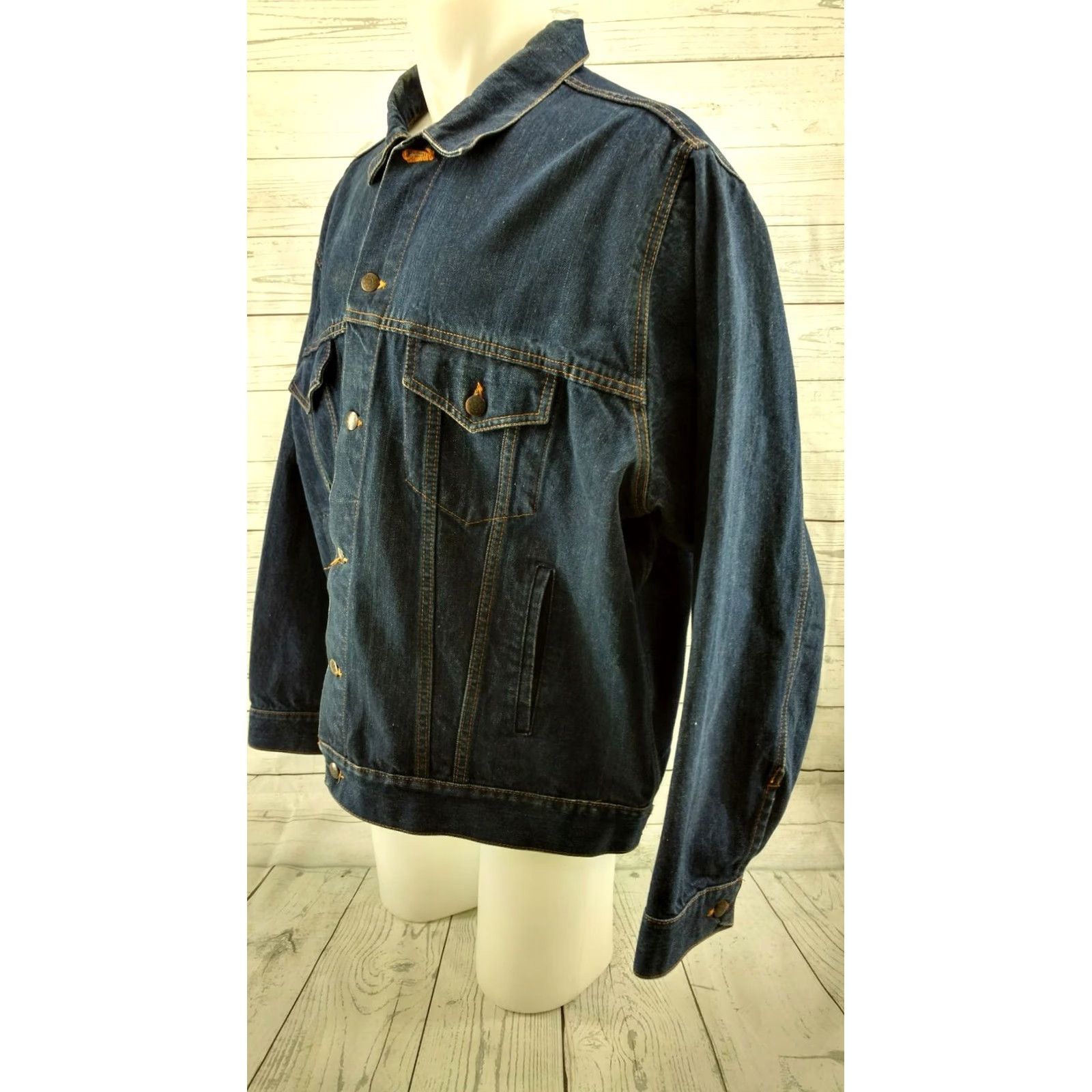 Denime VINTAGE Stagecoach Western Wear Mens 2XL Denim Jean Jacket Blue Jacket Mens 2XL Blue Vintage Stagecoach Western Wear Mens Jacket Blue Denim Size US 39 - 2 Thumbnail