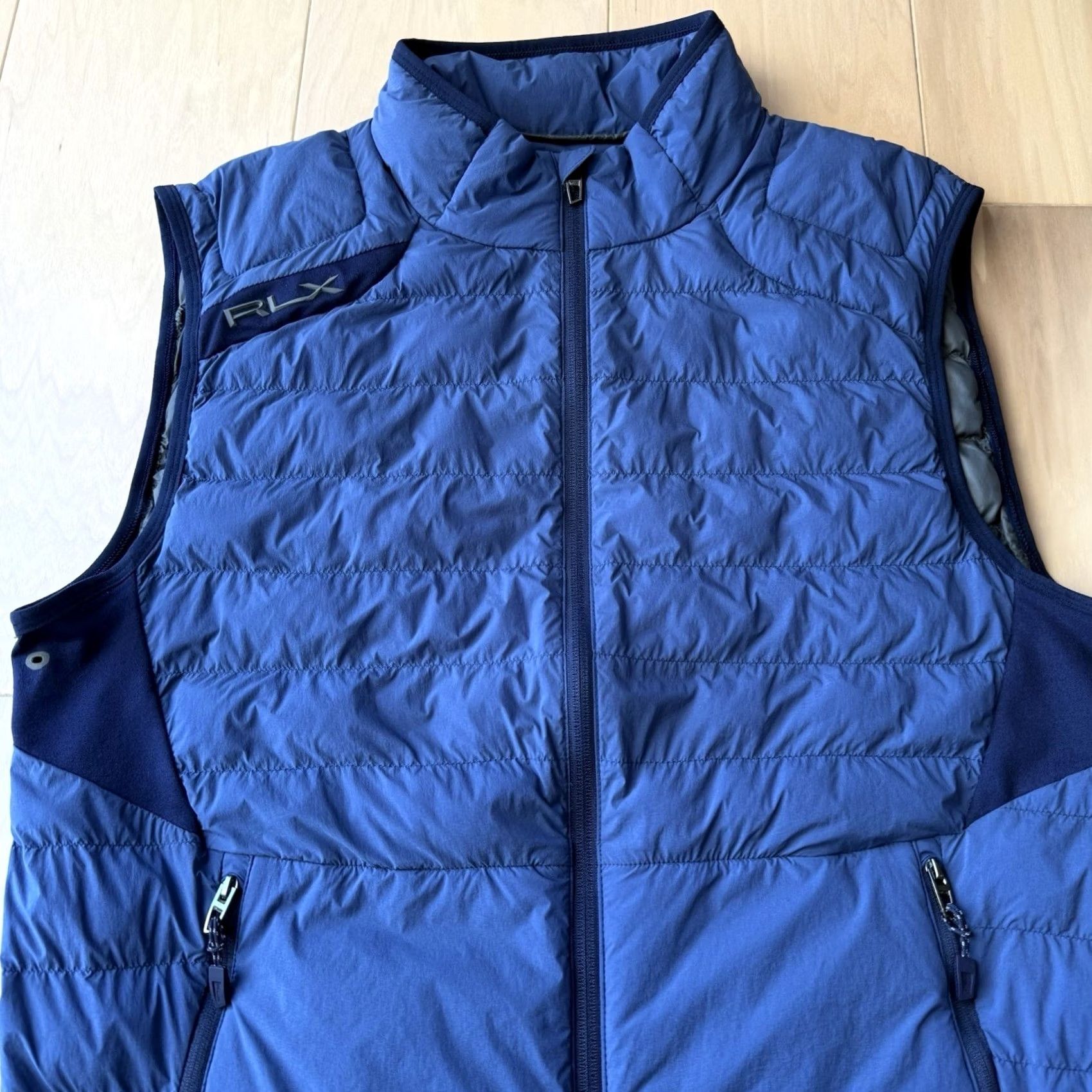 Polo Ralph Lauren Ralph Lauren X Down Vest Medium Blue Full Zip Insulated Active Performance Jacket Vest Stand-Up Collar Men M Blue Solid Retro Outdoor Casual Travel Size US M / EU 48-50 / 2 - 3 Thumbnail
