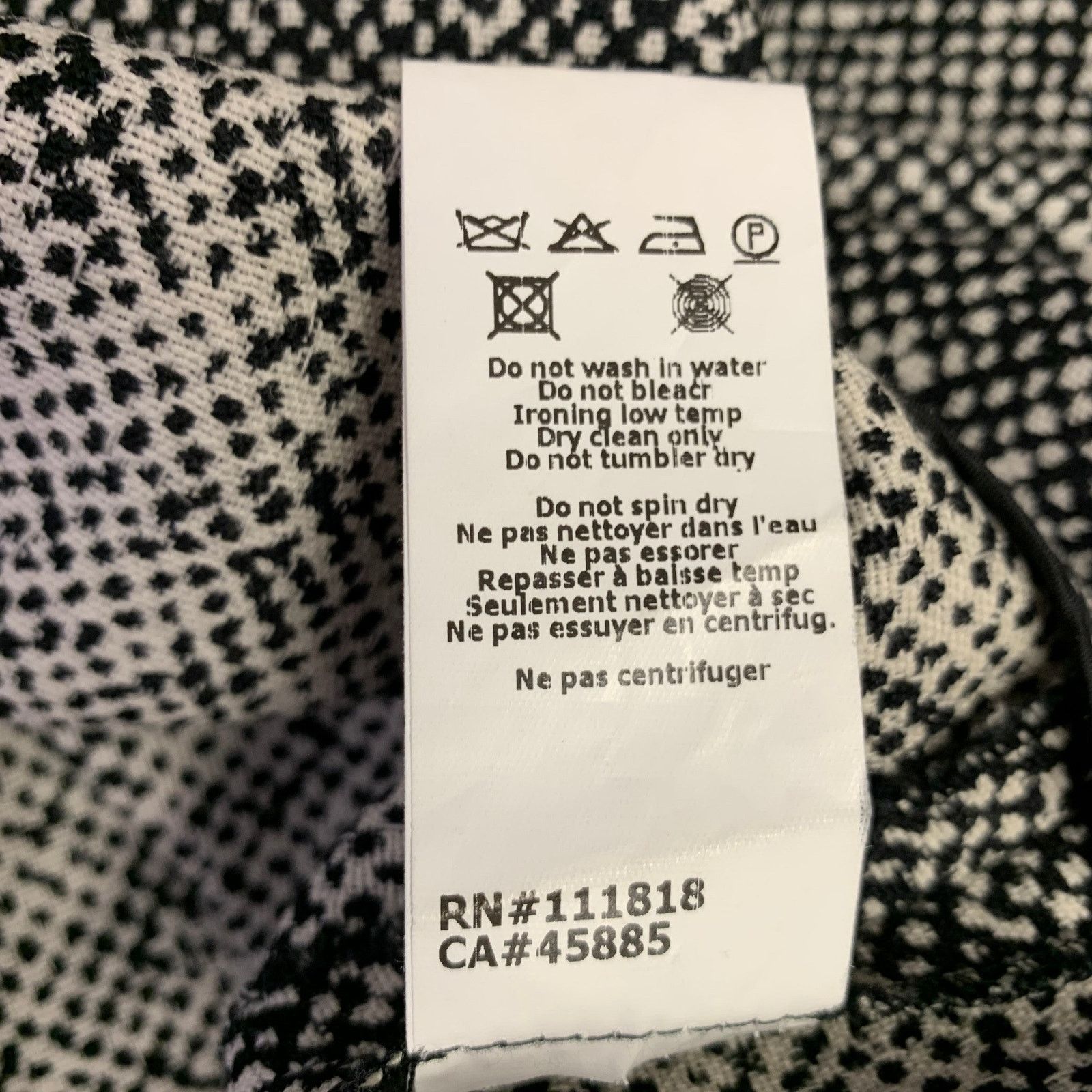 Michael Kors MICHAEL KORS Black White Wool Tweed Side Zipper Dress Pants Size 25" / US 0 / IT 36 - 5 Thumbnail