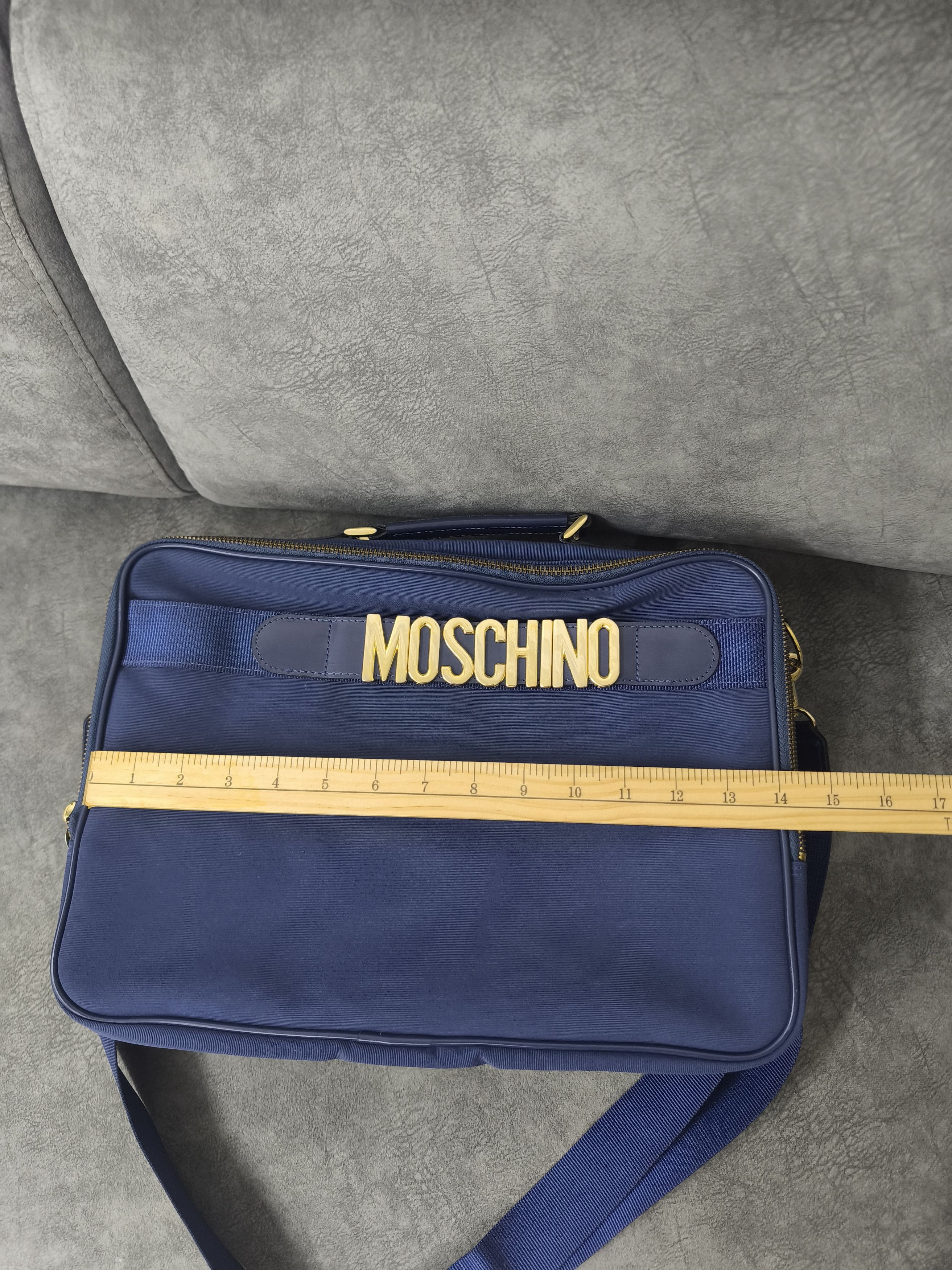 Moschino Vintage Moschino Shoulder Bag – Navy with Gold Hardware Size ONE SIZE - 12 Thumbnail