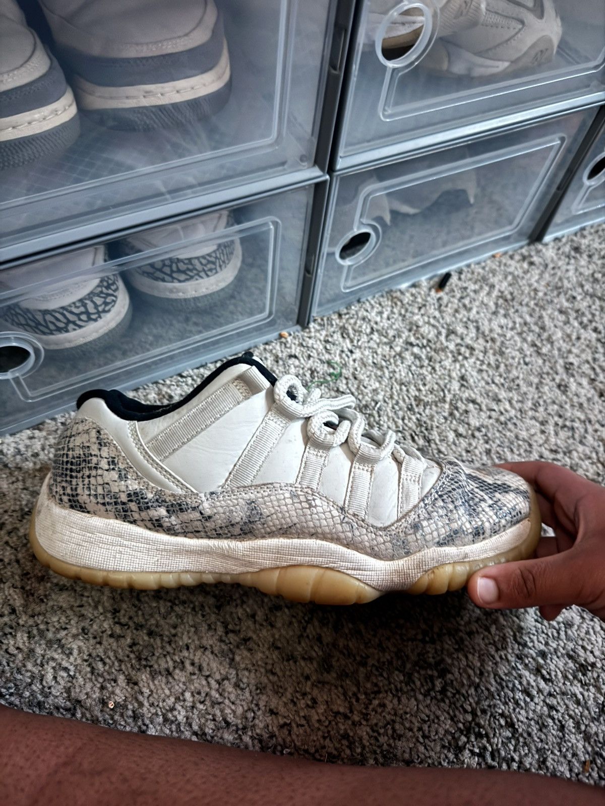 Jordan Brand Air Jordan 11 ‘Snakeskin Light Bone’ Size US 7 / EU 40 - 3 Thumbnail