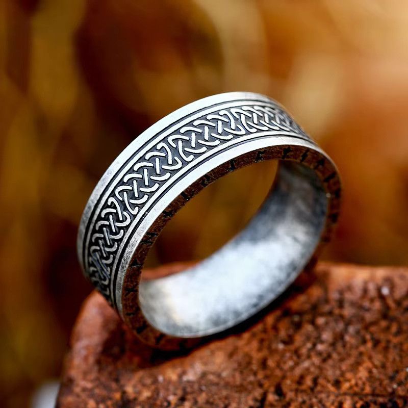 Jewelry Letter Retro Amulet Rune Jewelry Ring Size ONE SIZE - 2 Thumbnail