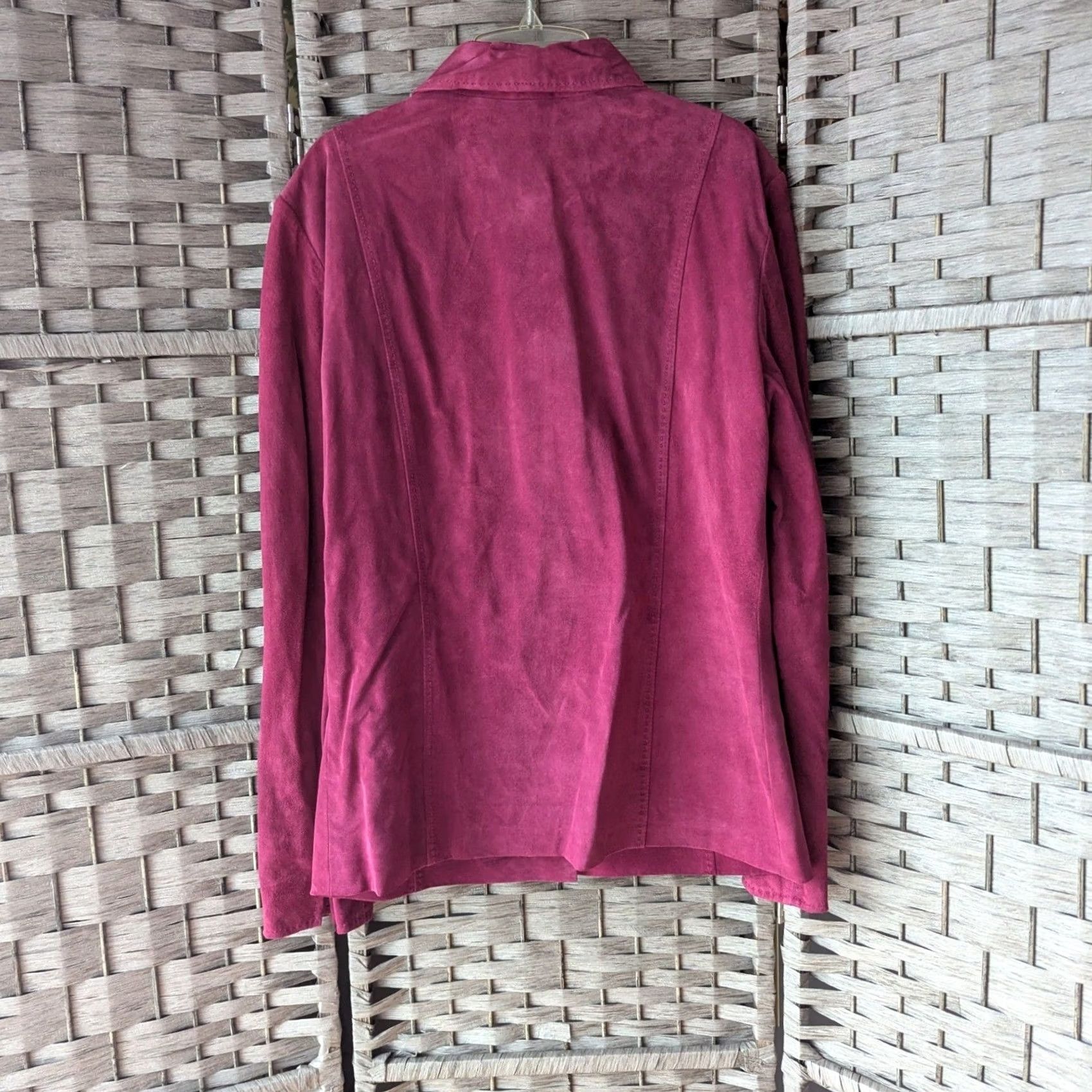 Pendleton Pendleton Jacket Pink Suede Leather Button Front Mid-Length Western Womens M Size M / US 6-8 / IT 42-44 - 3 Thumbnail
