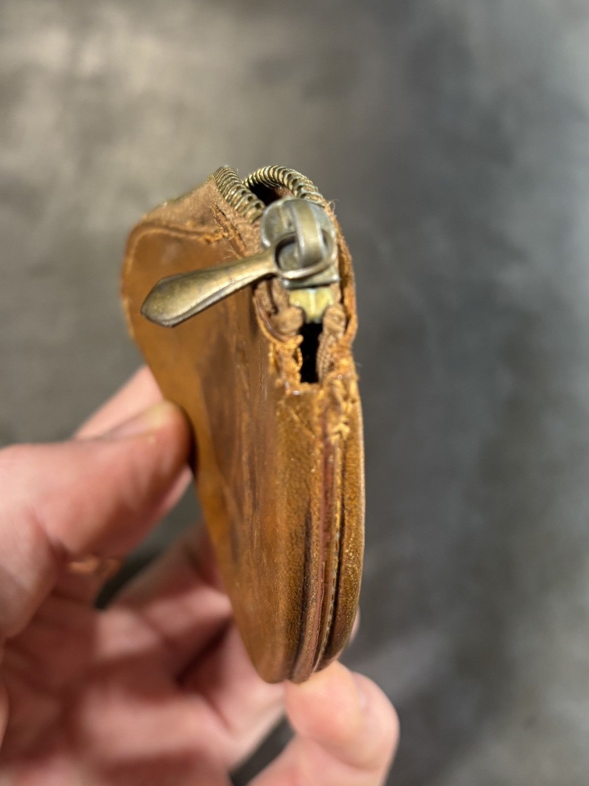 Vintage True Vintage Leather Coin Purse West Germany Horse Brass 60s Size ONE SIZE - 13 Thumbnail